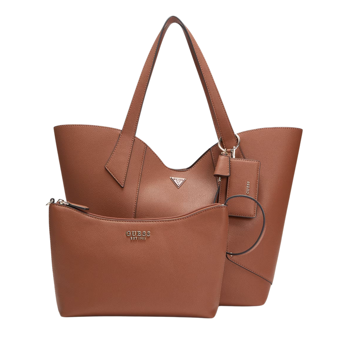 Guess Women Darcy Logo Shopper - Cognac