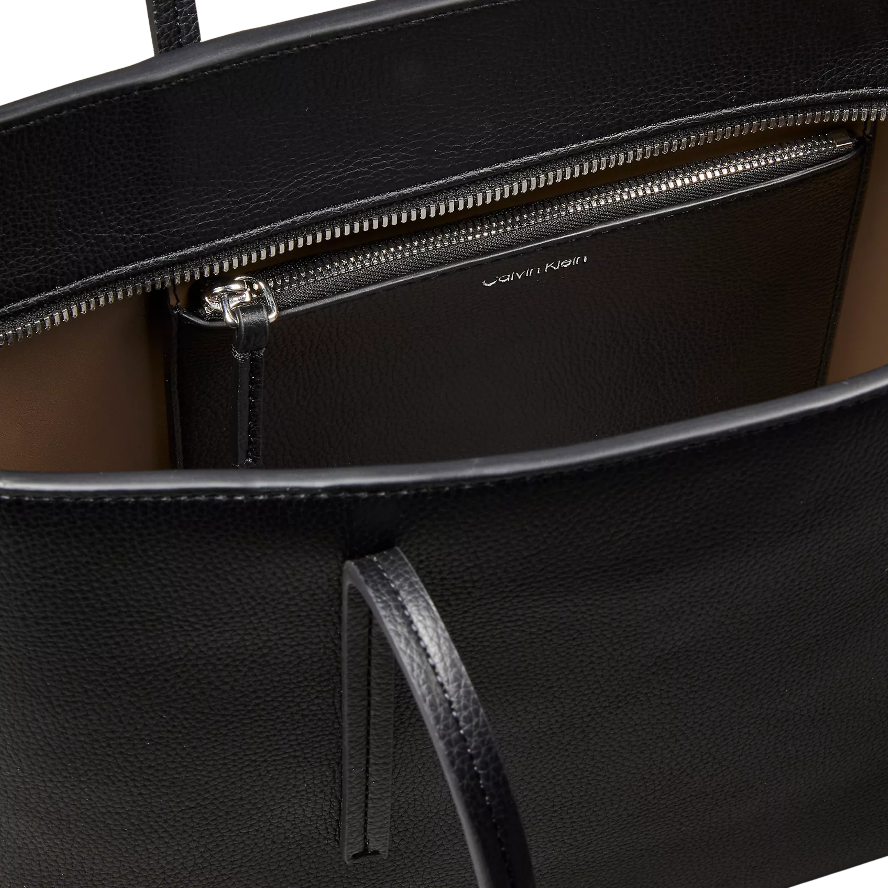 Calvin Klein Women Embossed Logo Small Tote Bag - Black