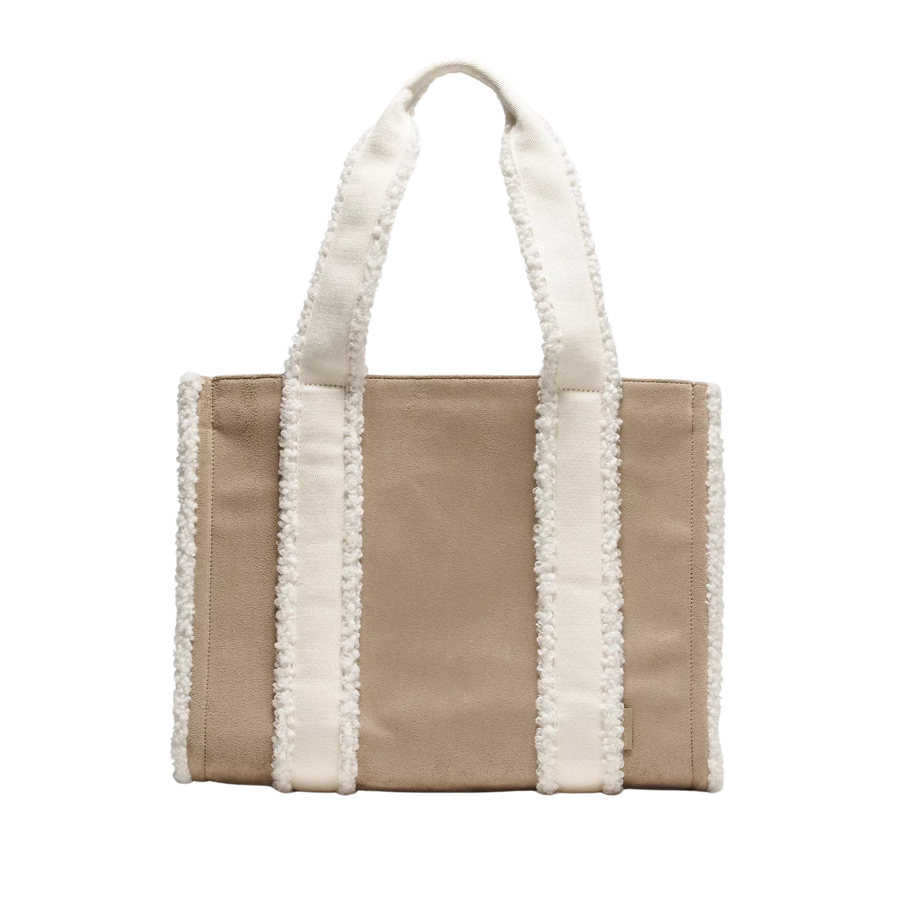 Lululemon Boxy Tote Bag 10L Faux Shearling Trims - Sheer Oak Light Ivory