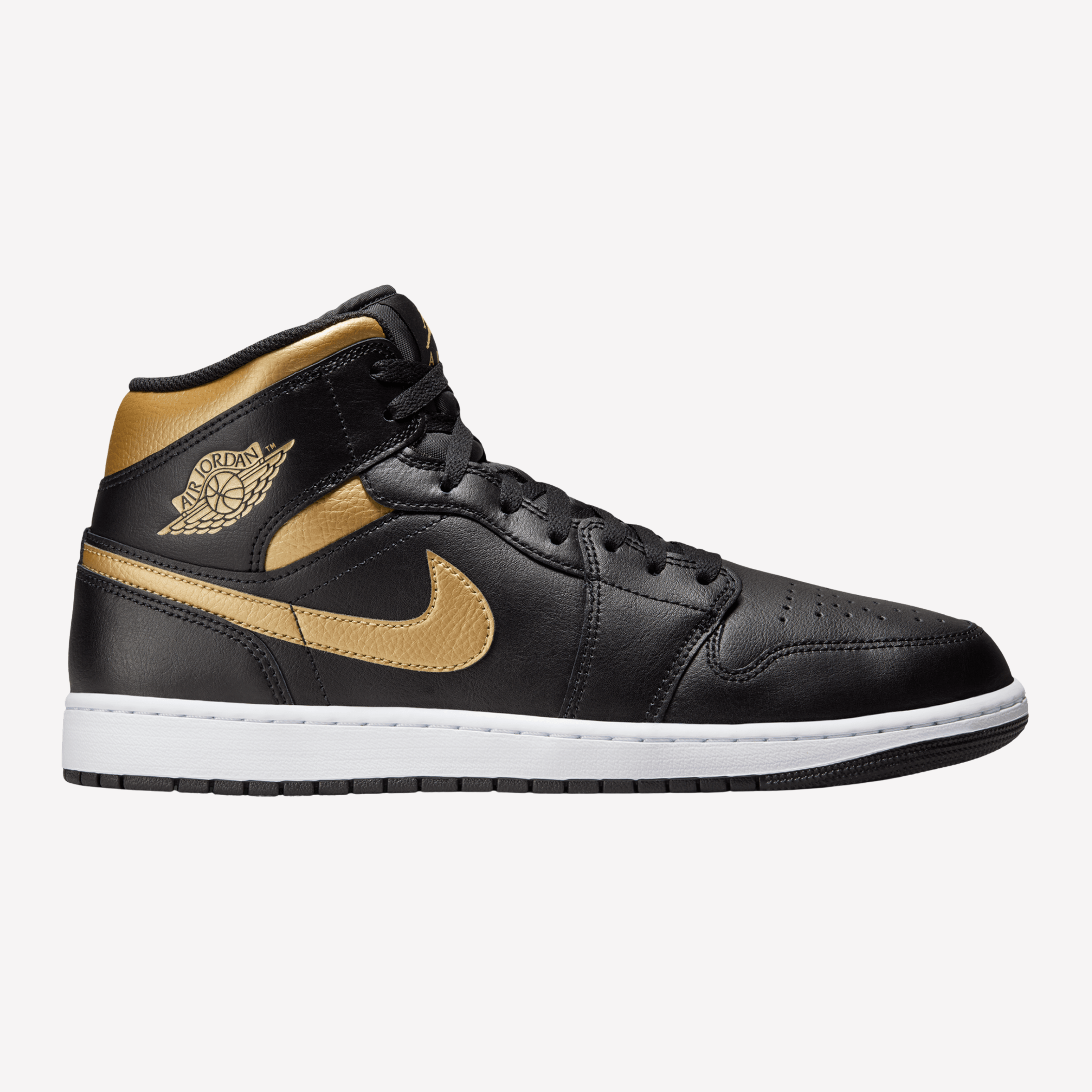 Nike Men Air Jordan 1 Mid - Gold Black