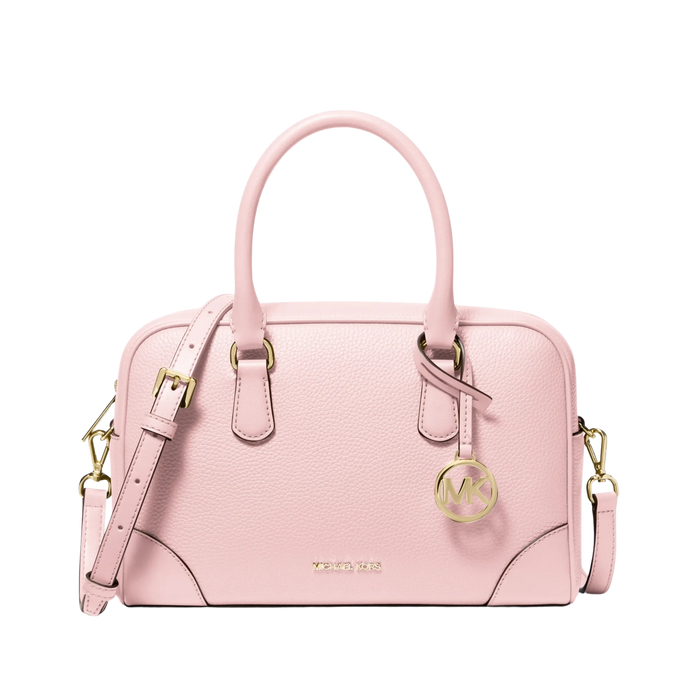 Michael Kors Women Thompson Medium Pebbled Leather Satchel - Powder Blush