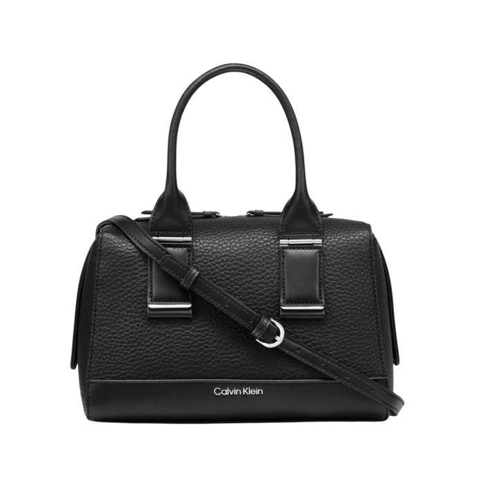 Calvin Klein Women Jett Top Zip Satchel Bag - Black Silver