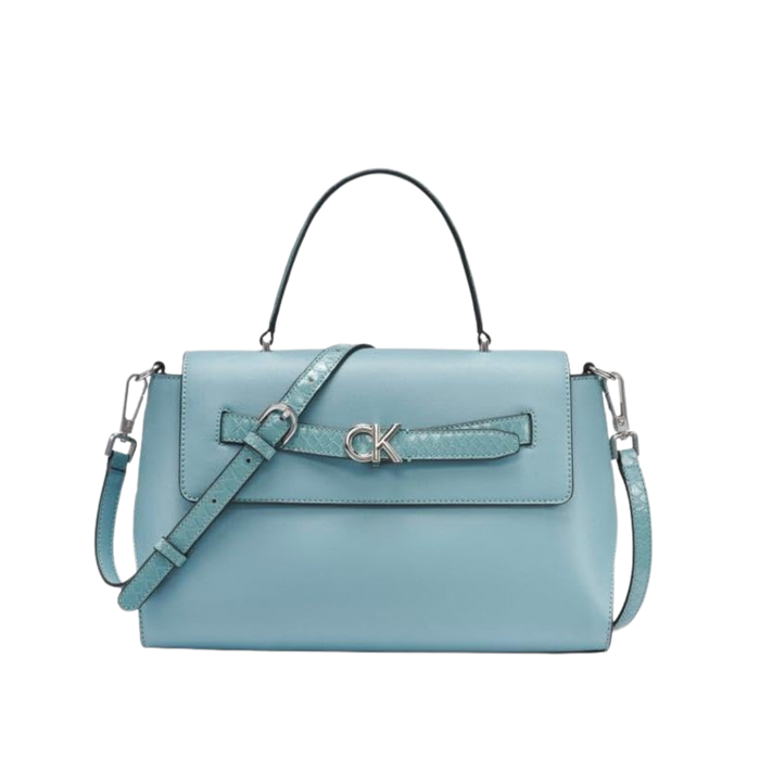 Calvin Klein Women Annalise Top Handle Satchel Bag - Steel Teal