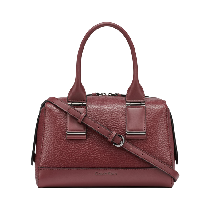 Calvin Klein Women Jett Top Zip Satchel Bag - Deep Rouge