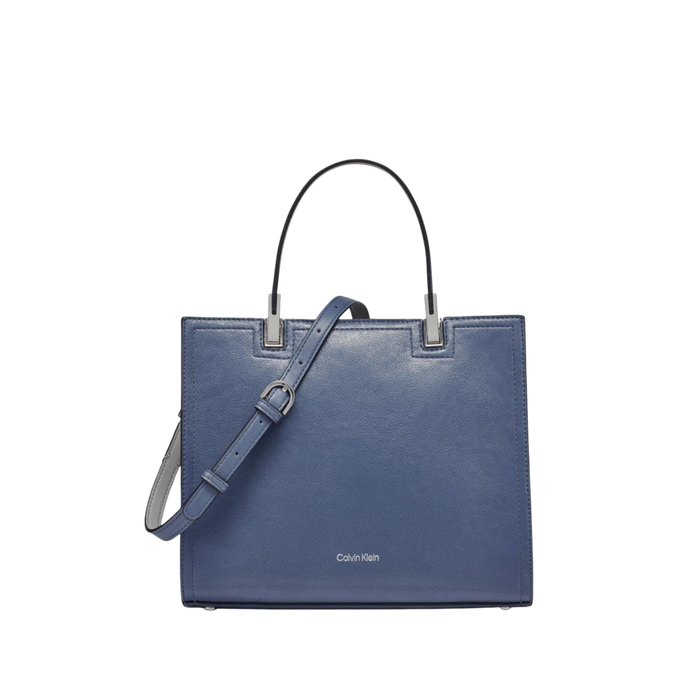 Calvin Klein Women Verne Triple Compartment Satchel Bag - Grey Dove Blue