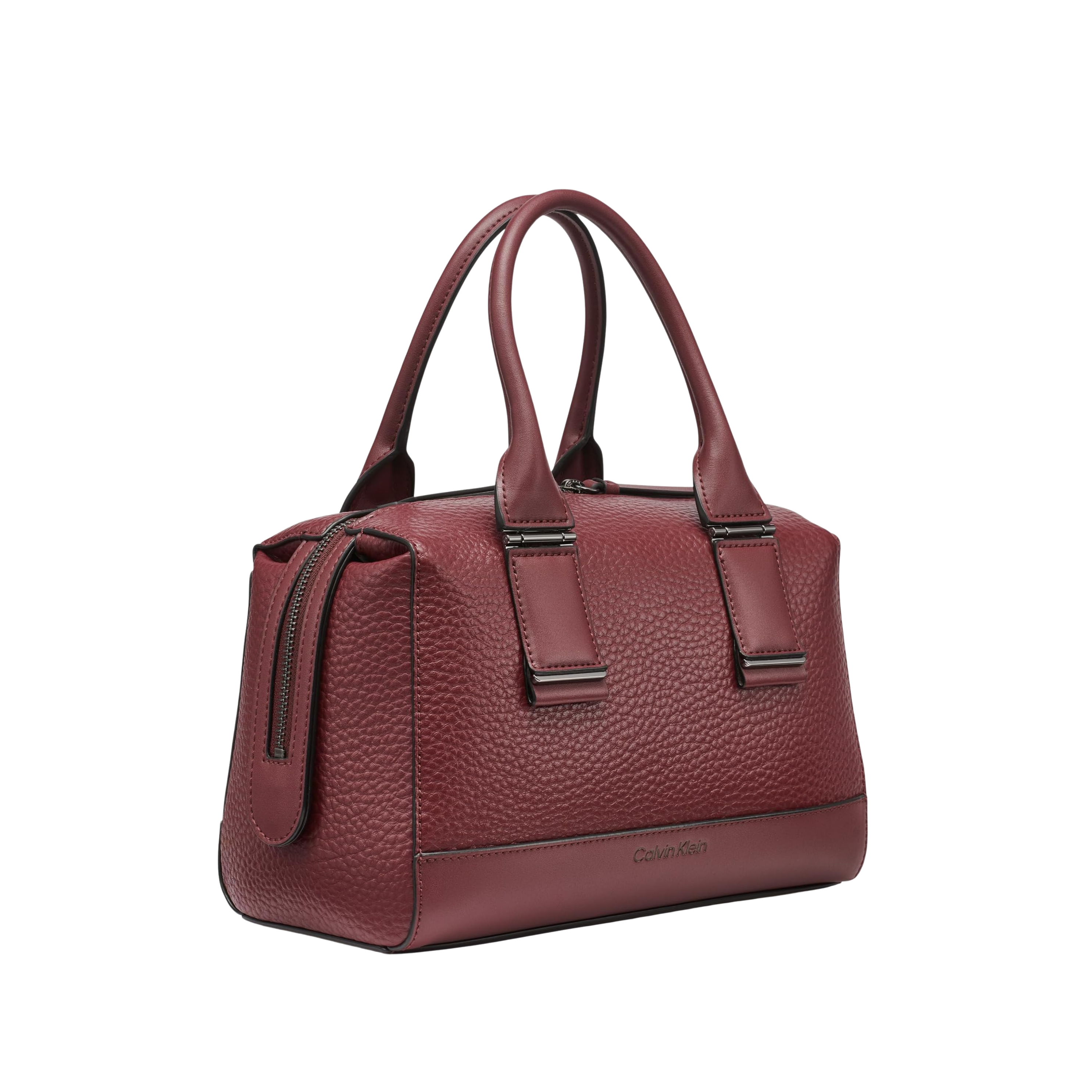 Calvin Klein Women Jett Top Zip Satchel Bag - Deep Rouge