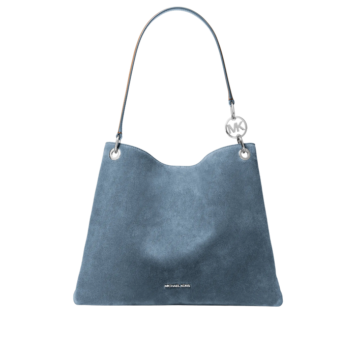 Michael Kors Women Christina Large Suede Shoulder Bag - Denim