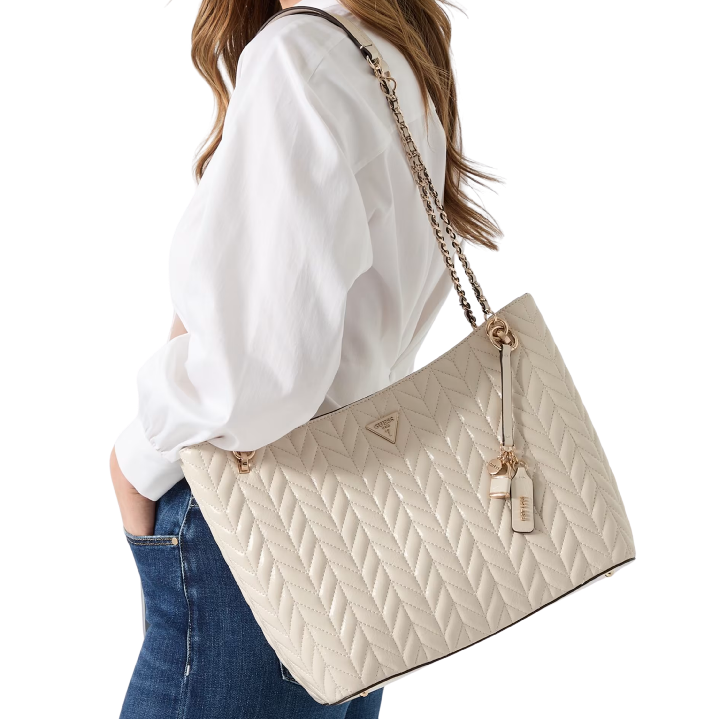 Guess Women Cheryl Tote Bag - White
