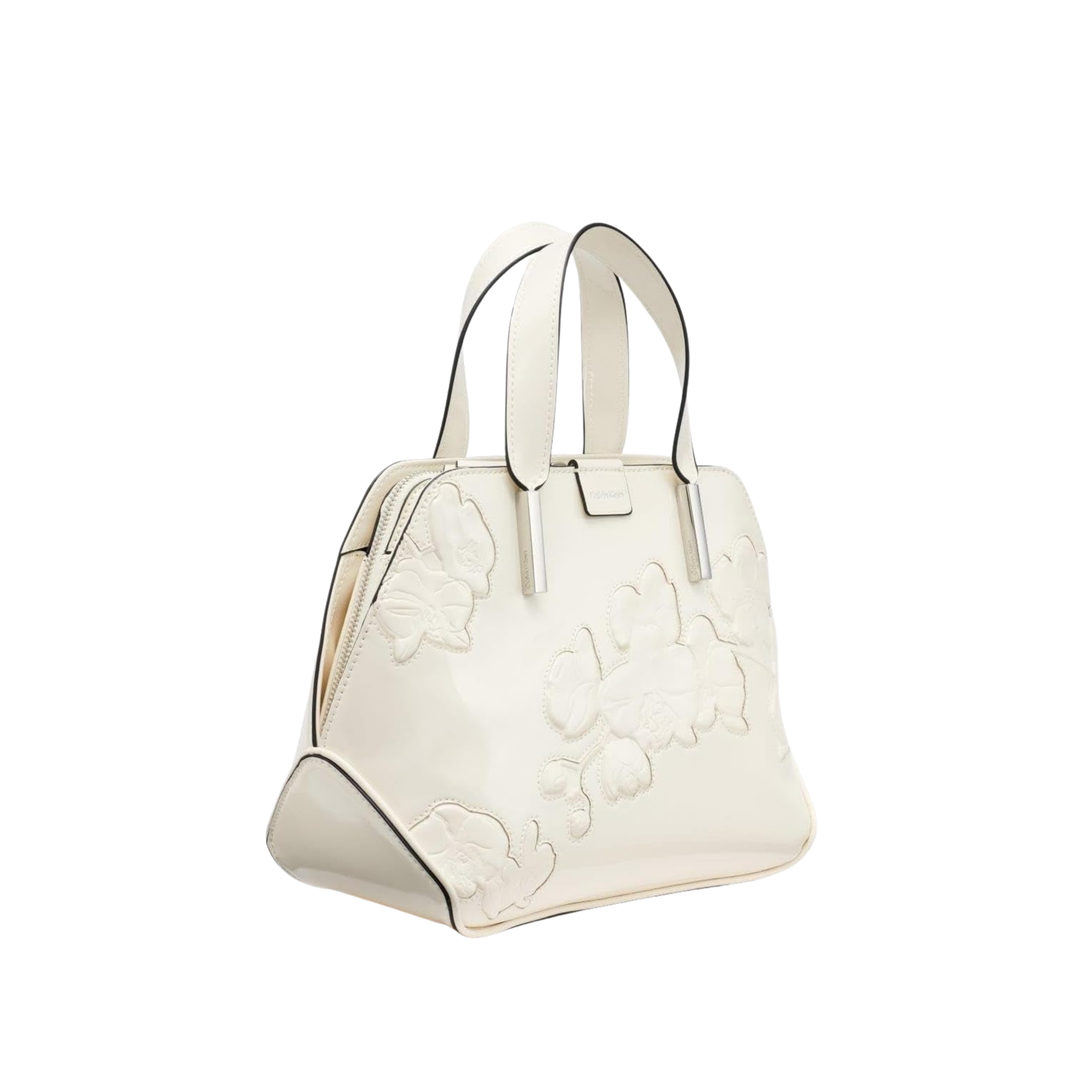 Calvin Klein Women Audrey Triple Compartment Satchel Bag - Cherub White Floral