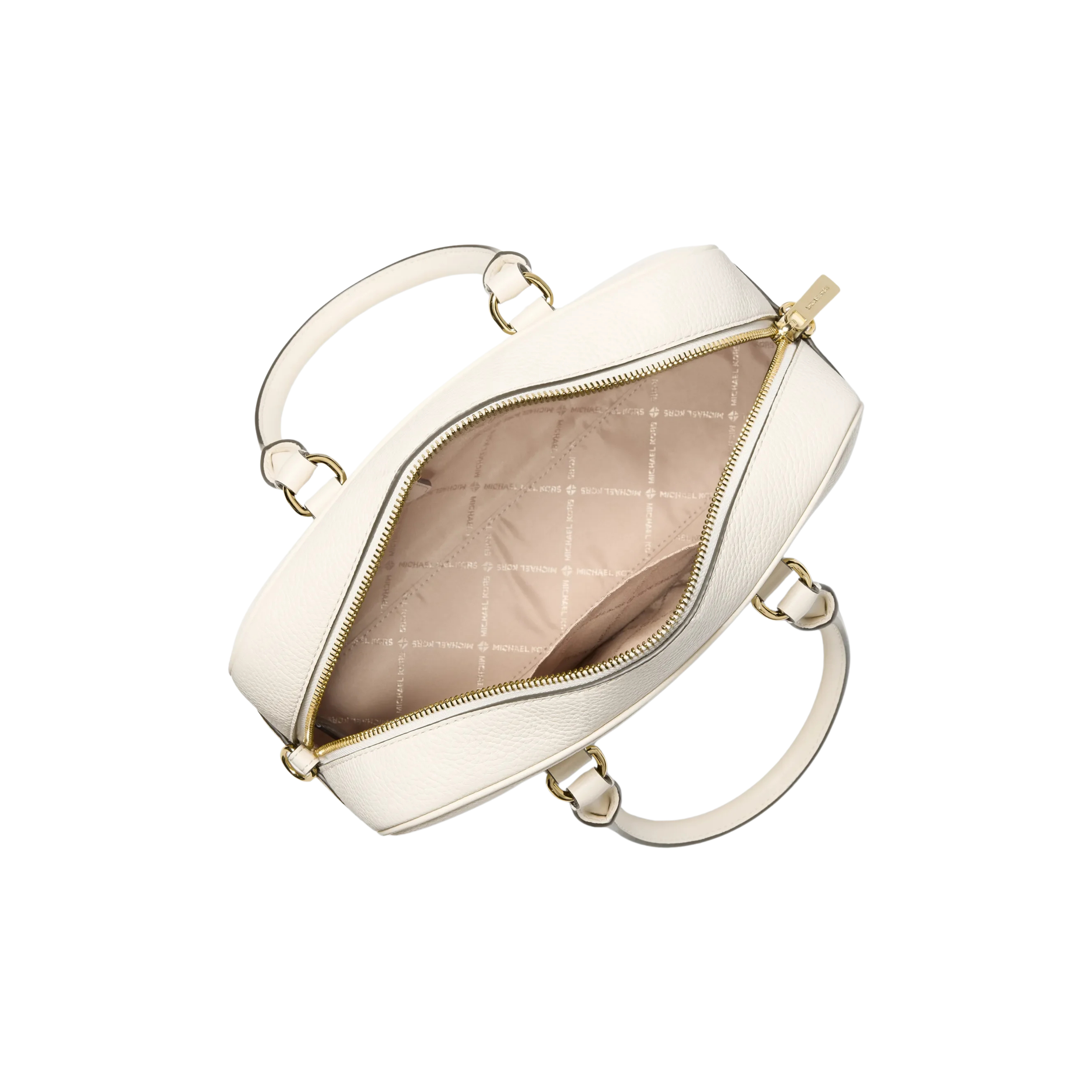 Michael Kors Women Thompson Medium Pebbled Leather Satchel - Lt Cream