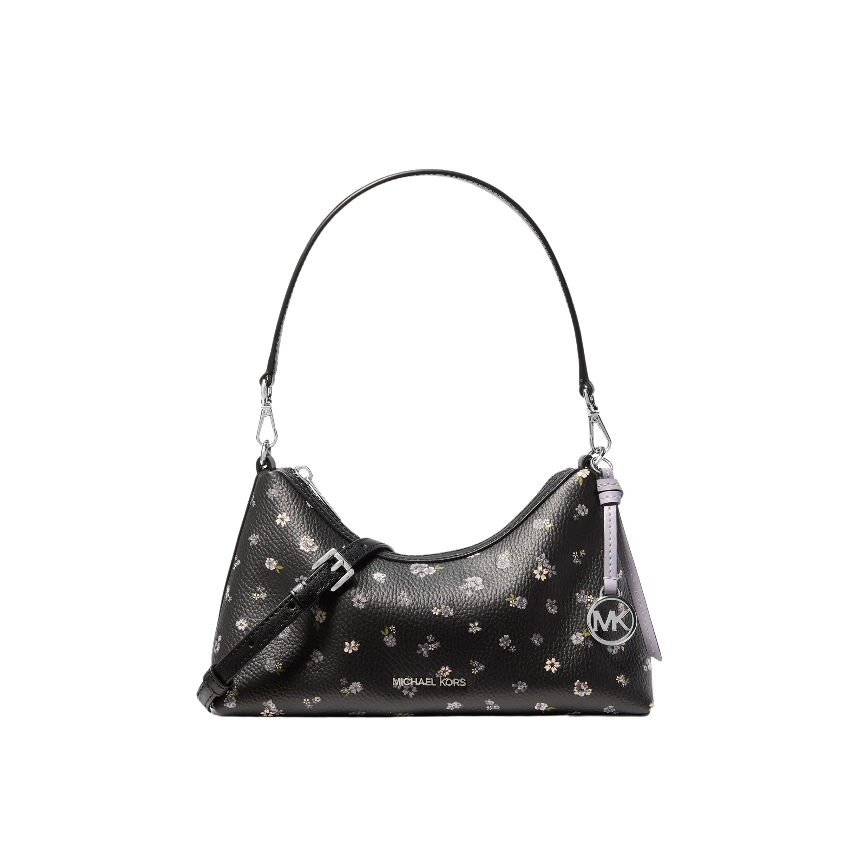Michael Kors Women Sammy Small Floral Printed Convertible Crossbody Bag - Black