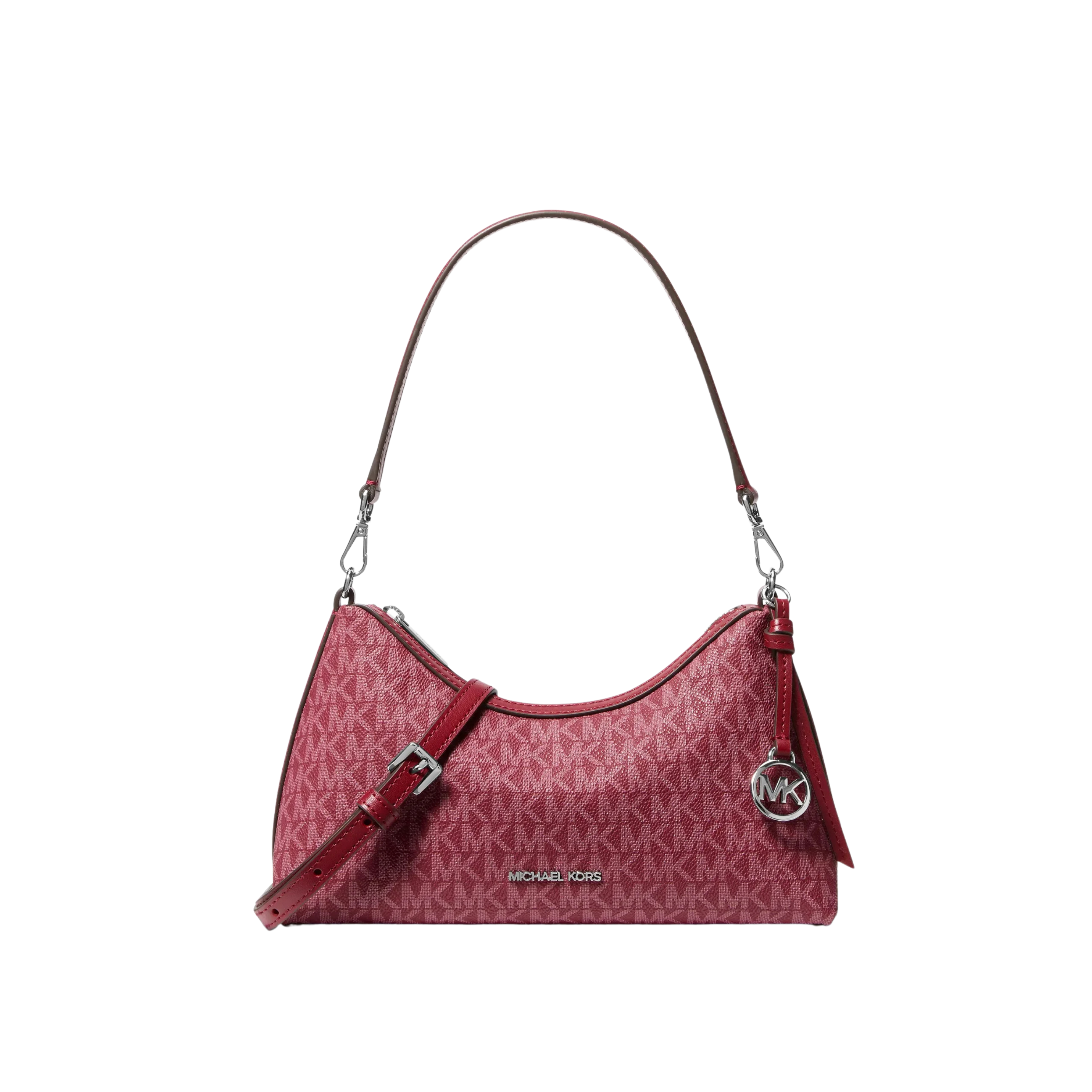 Michael Kors Women Sammy Small Signature Logo Convertible Crossbody Bag - Maroon