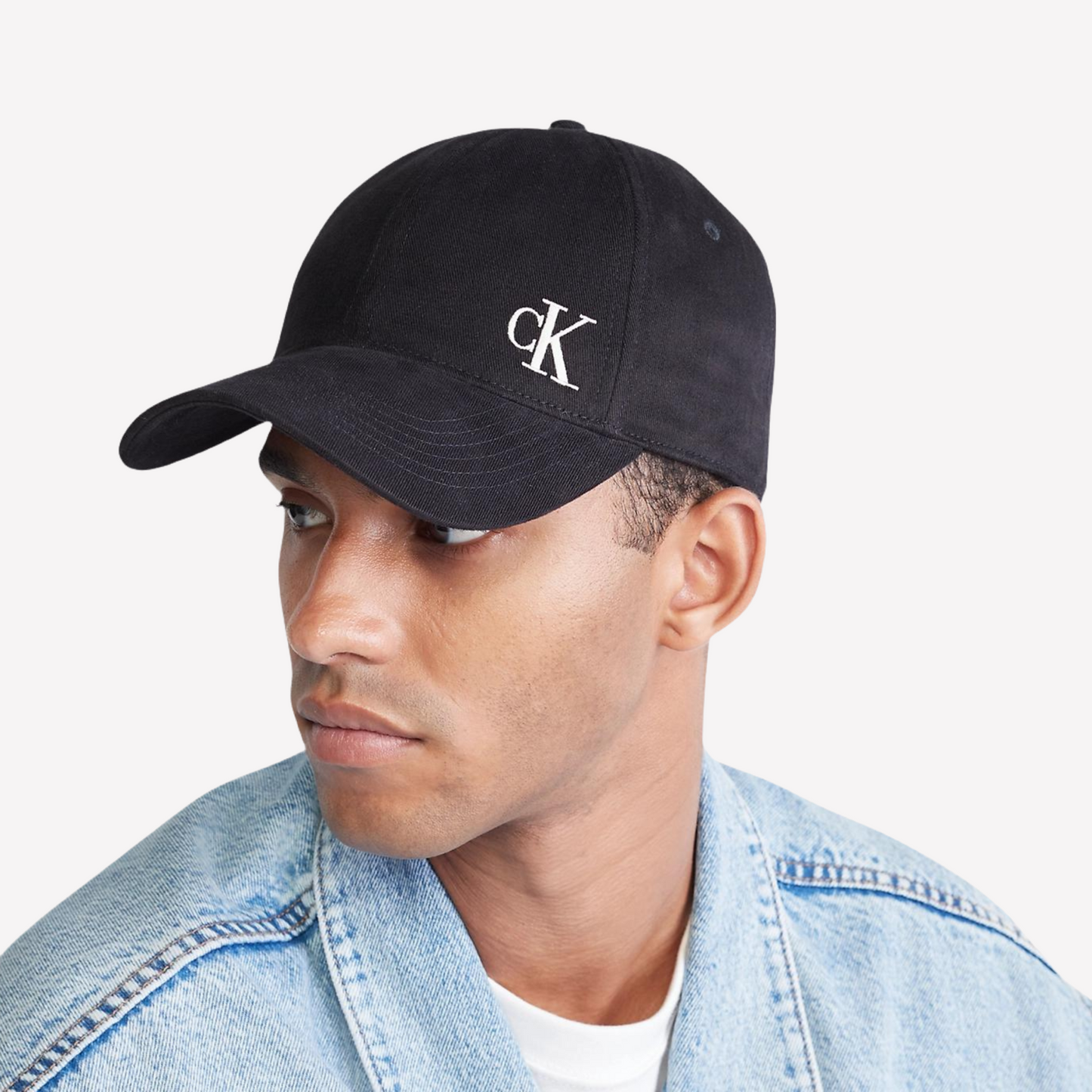 Calvin Klein Unisex Brushed Cotton Twill Logo Baseball Cap -  Black