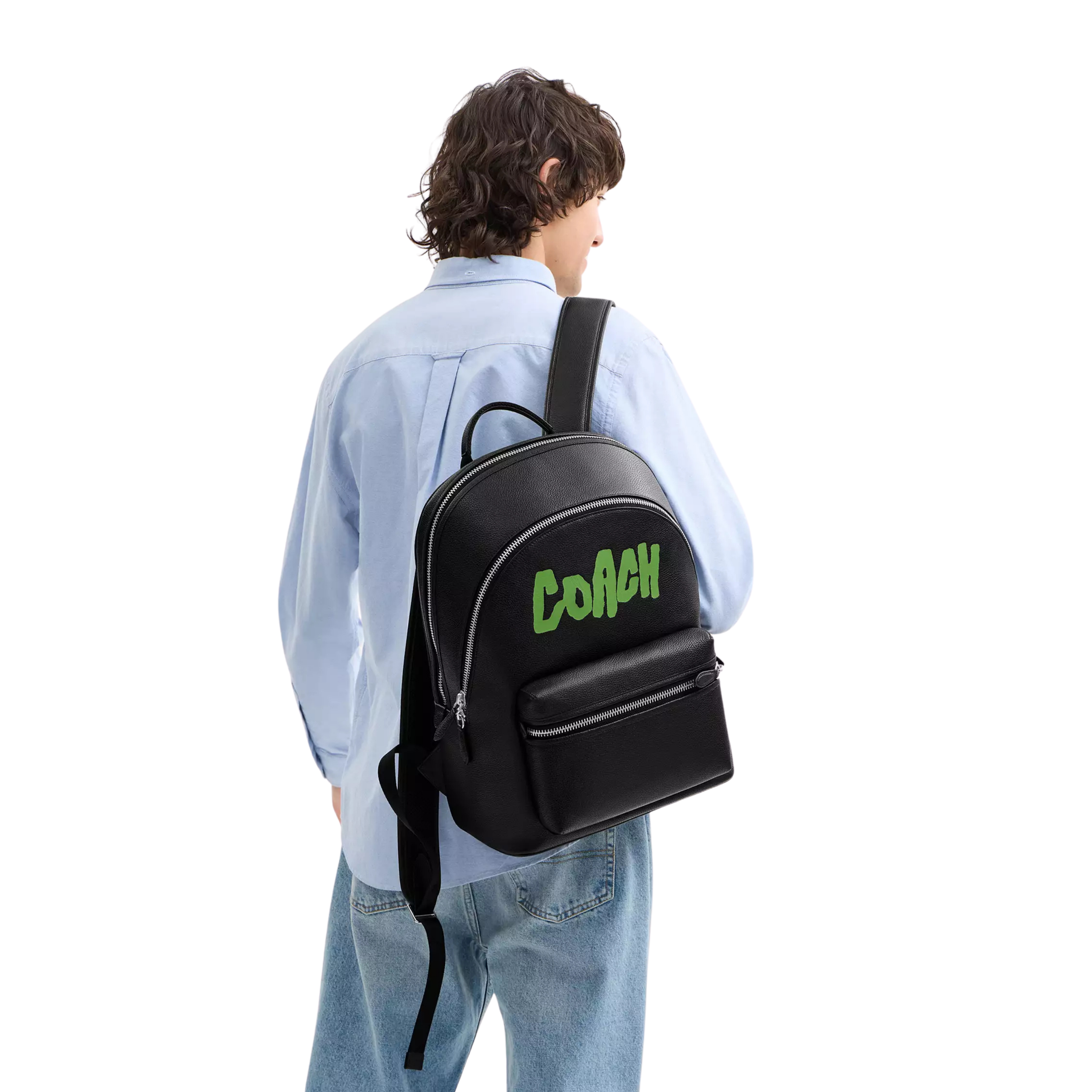COACH Men Charter Backpack With Rad Coach - Black