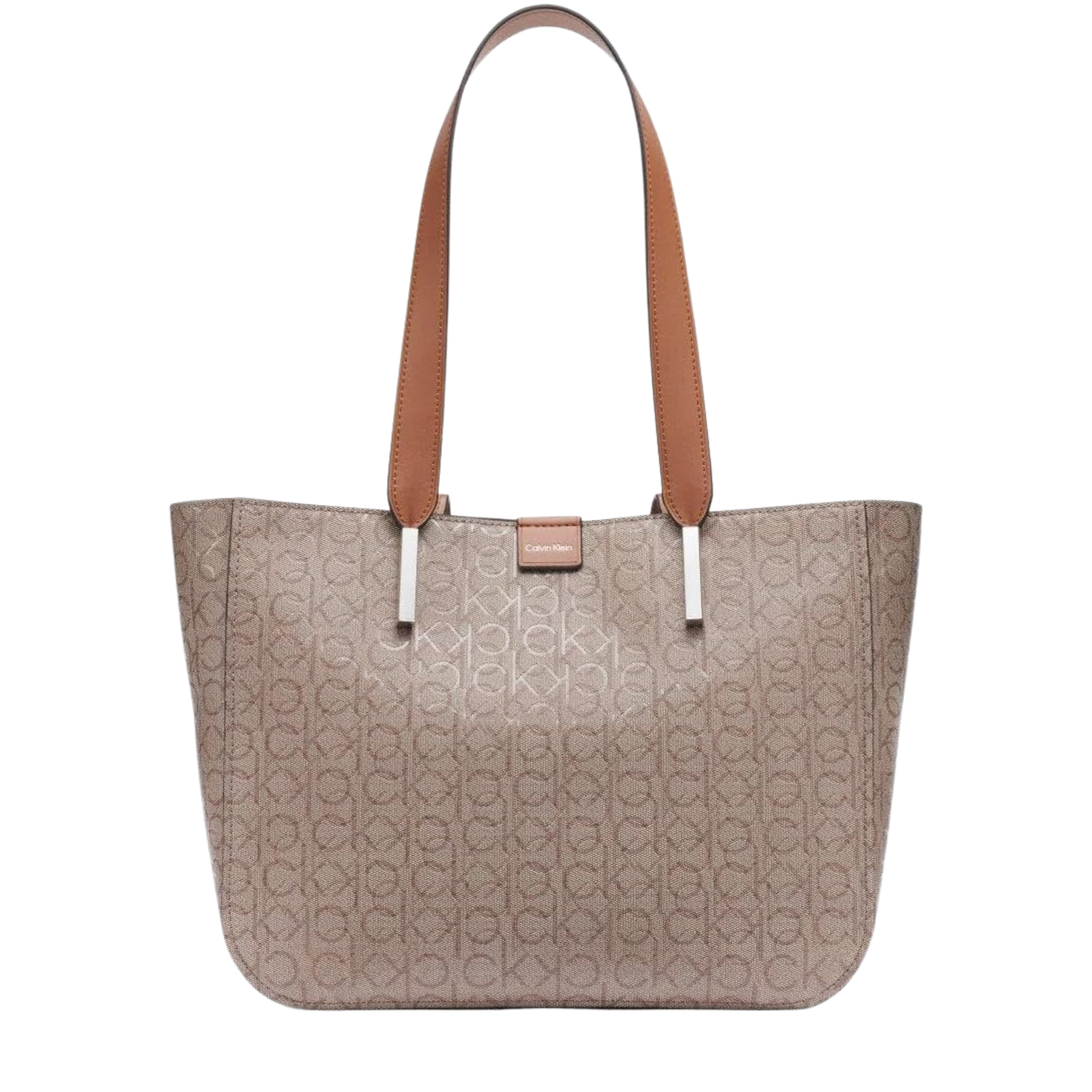 Calvin Klein Women Audrey East West Tote Bag - Almond Taupe Caramel