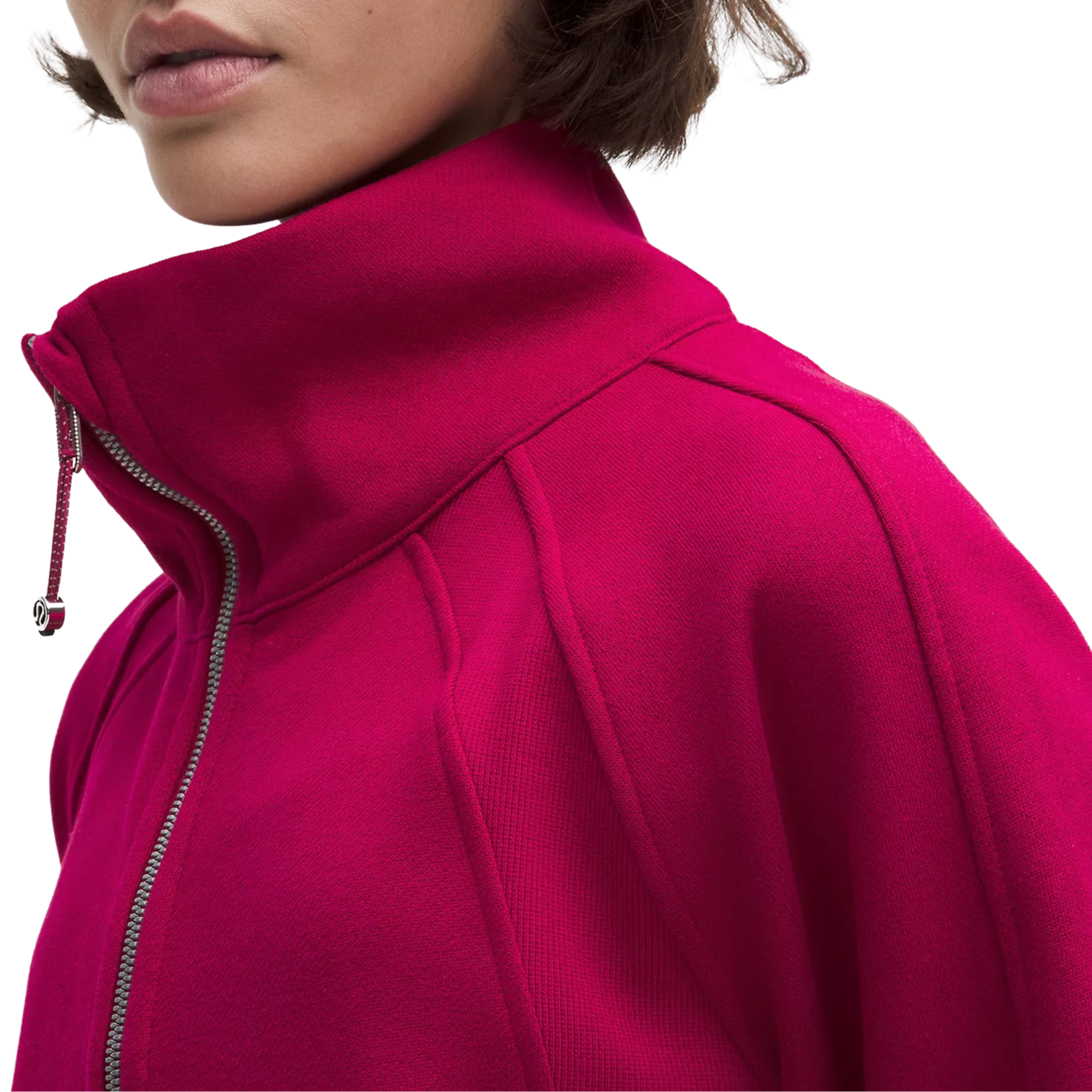 Lululemon Scuba Oversized Funnel-Neck Half Zip Long - Berry Rumble