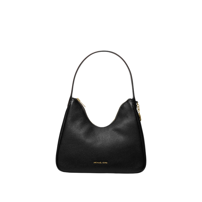 Michael Kors Women Nayla Small Pebbled Leather Hobo Shoulder Bag - Black