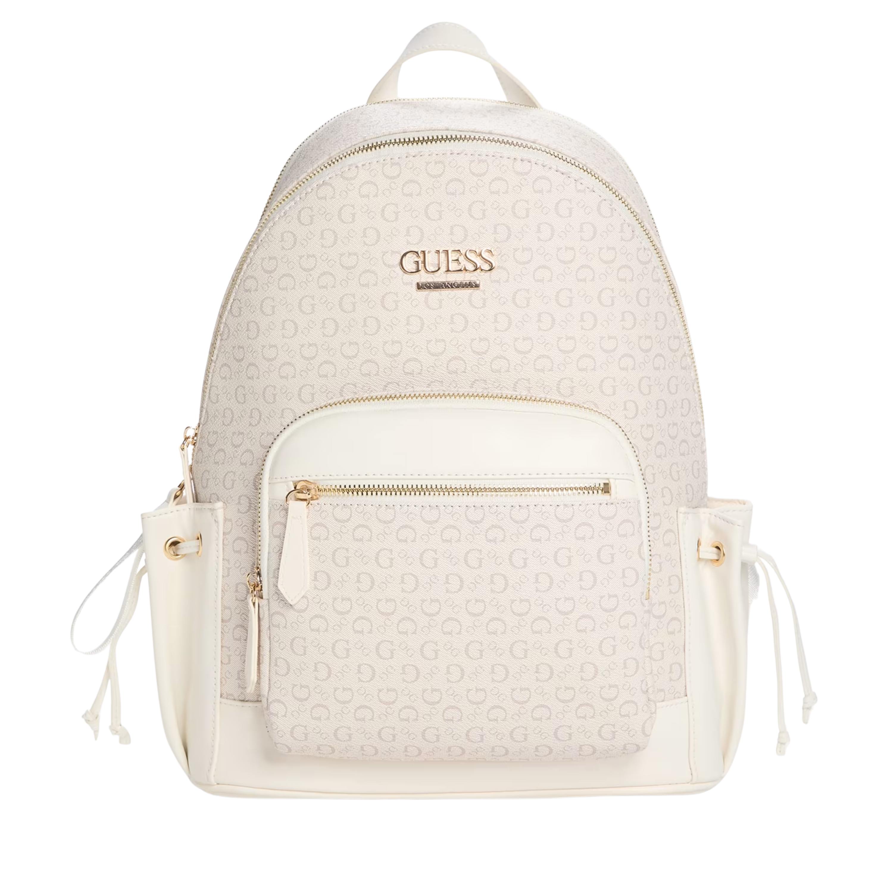 GUESS Women Charli Embossed Logo Backpack - White