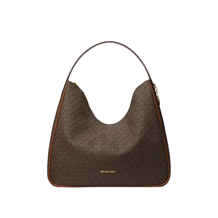 Michael Kors Women Nayla Medium Signature Logo Shoulder Bag - Brown