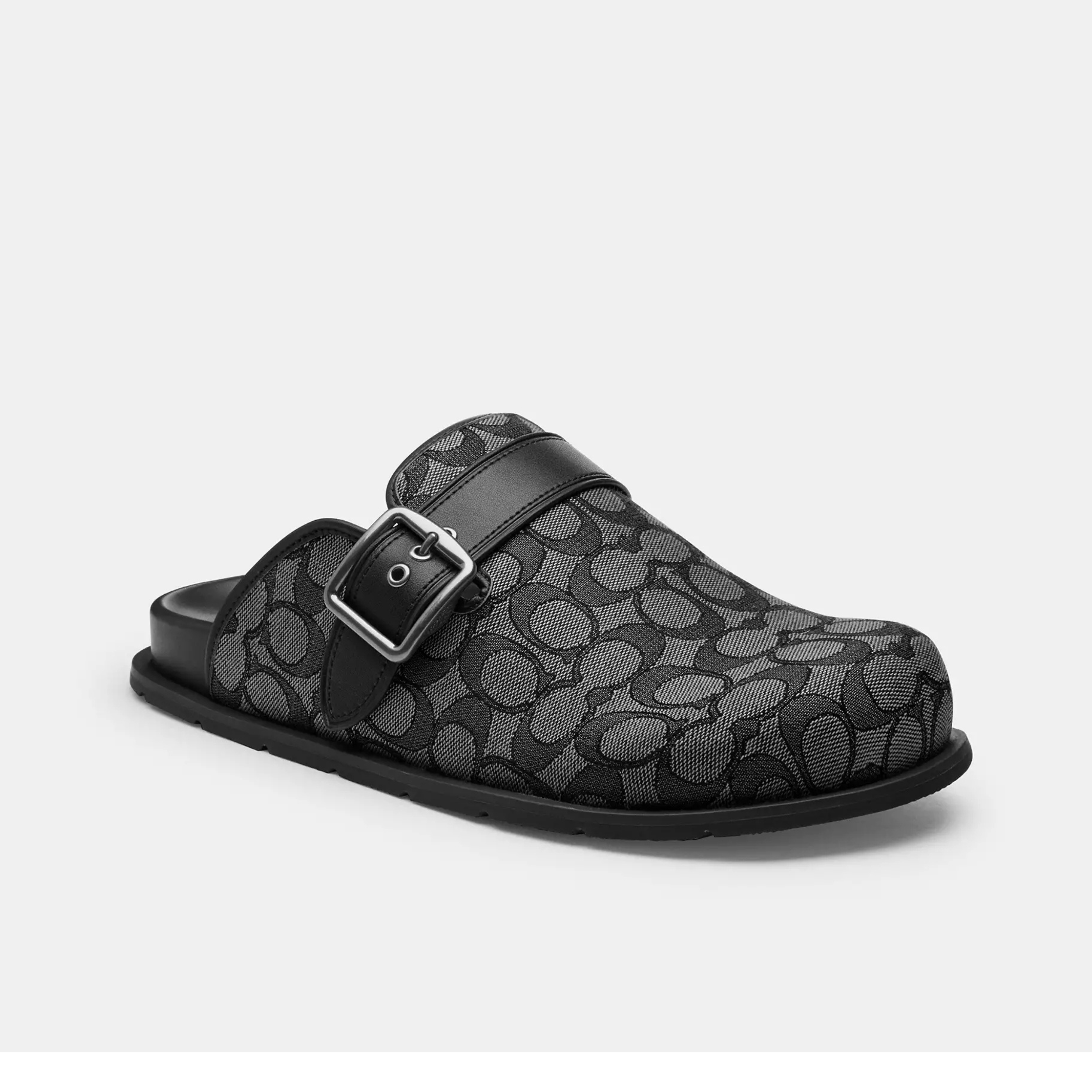 COACH Men's Buckle Clog -  Graphite Black