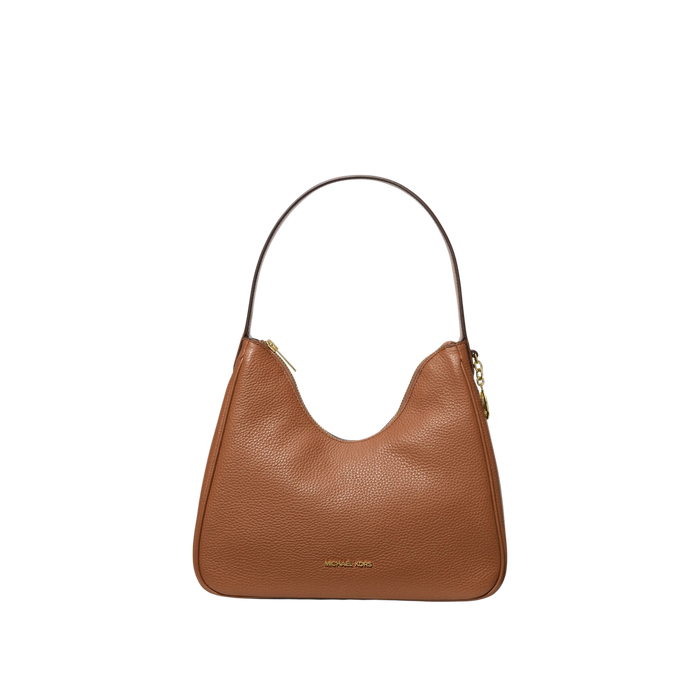 Michael Kors Women Nayla Small Pebbled Leather Hobo Shoulder Bag - Luggage