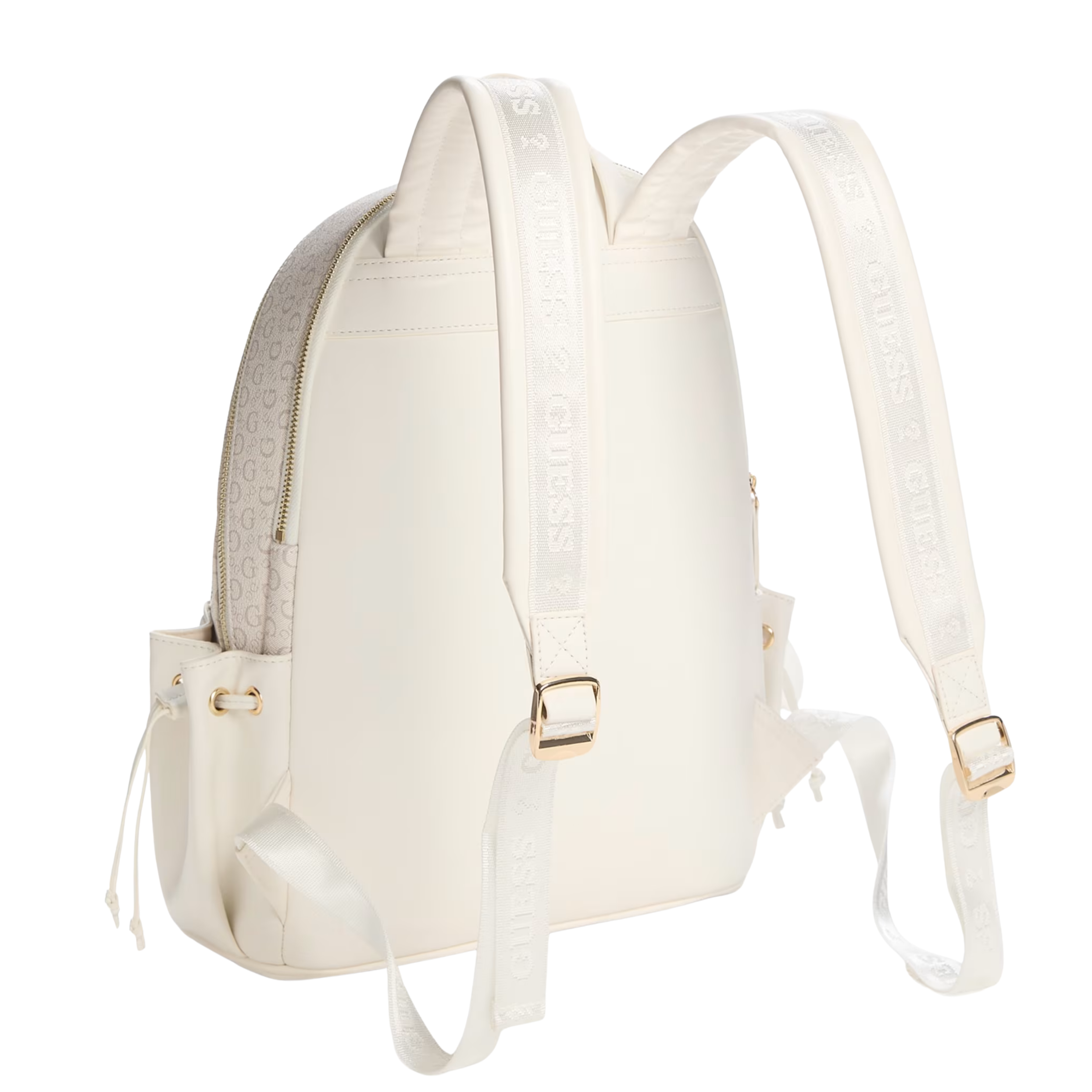 GUESS Women Charli Embossed Logo Backpack - White