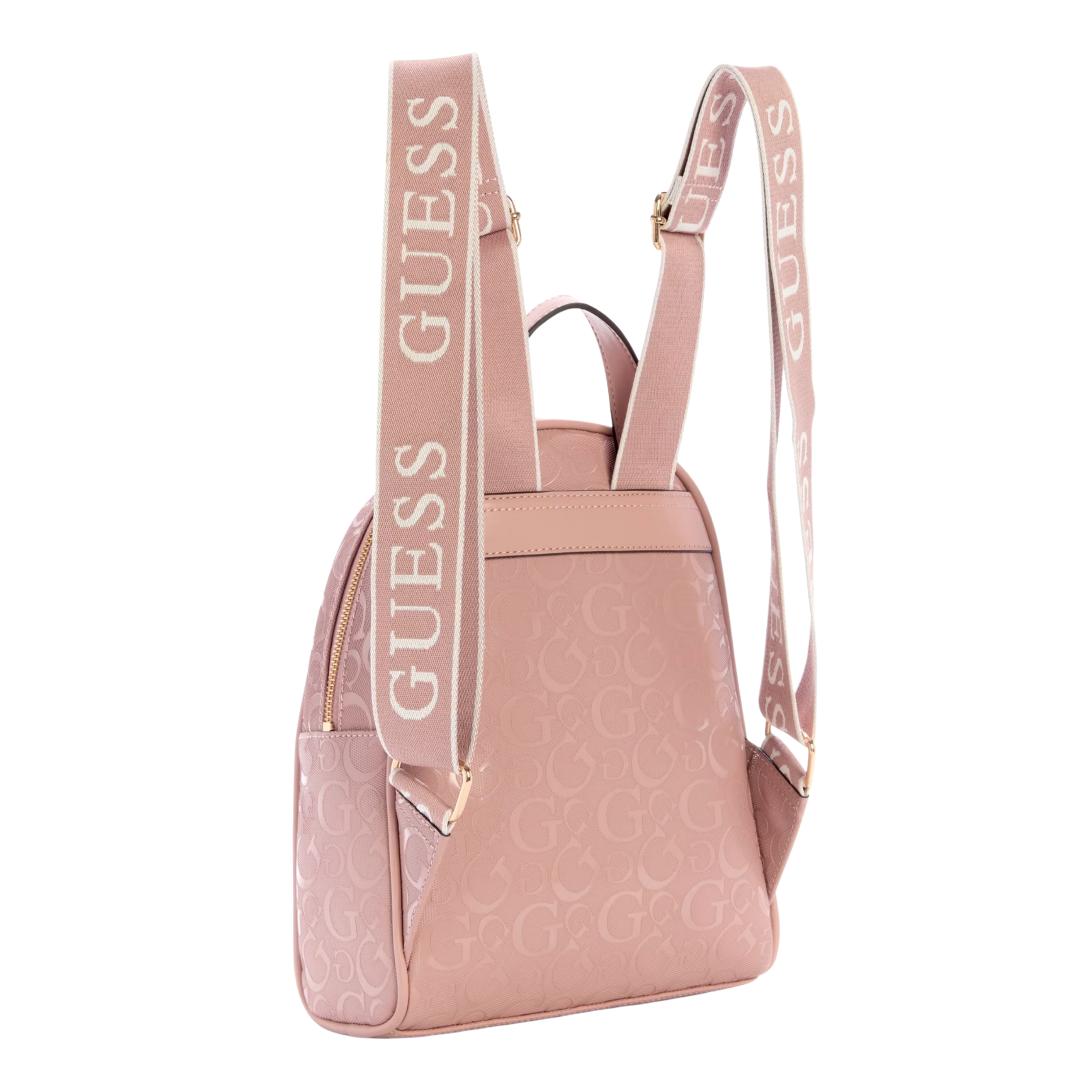 GUESS Women Millom Shiny Coated Logo Backpack - Pink