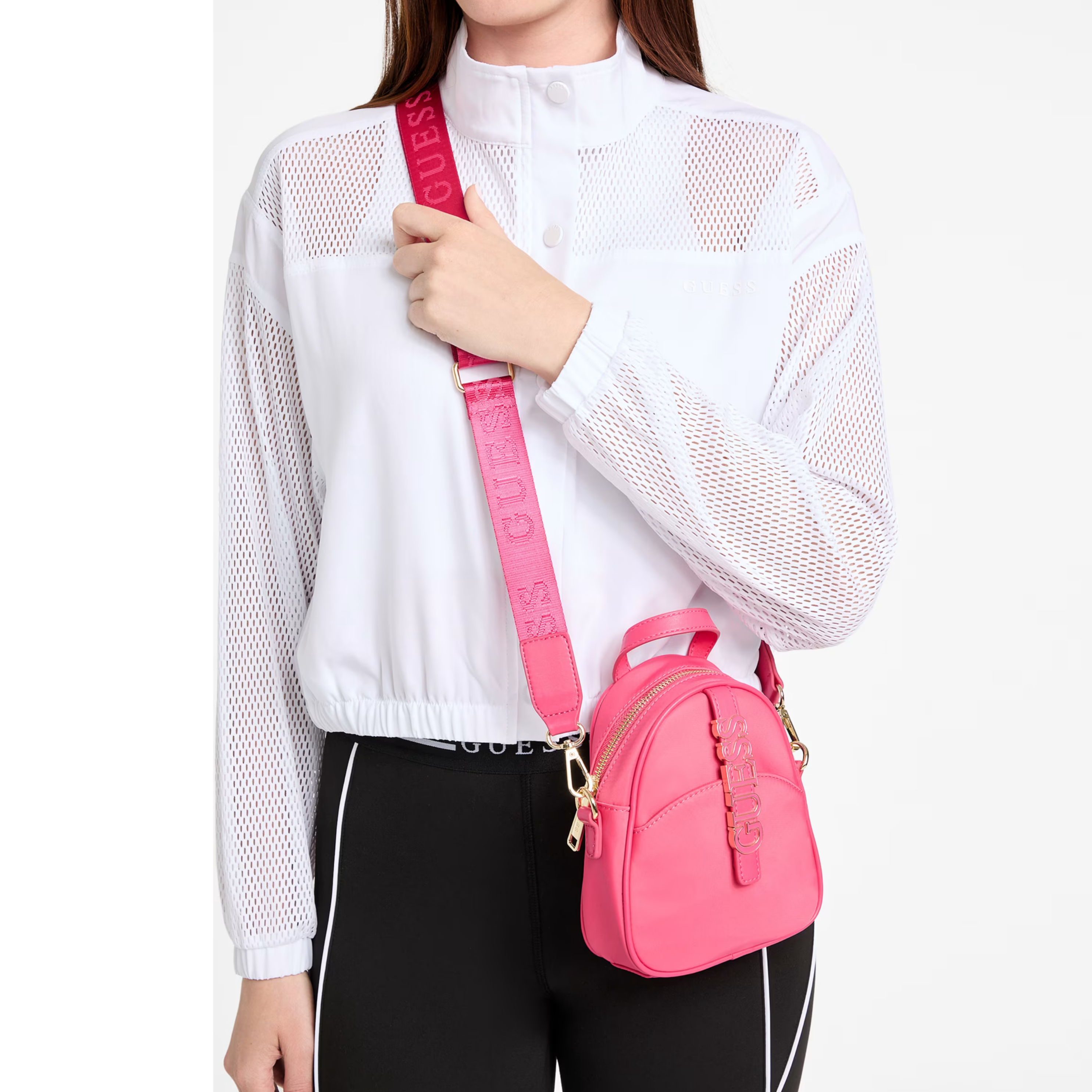 GUESS Women Nylon Mini Backpack - Pink