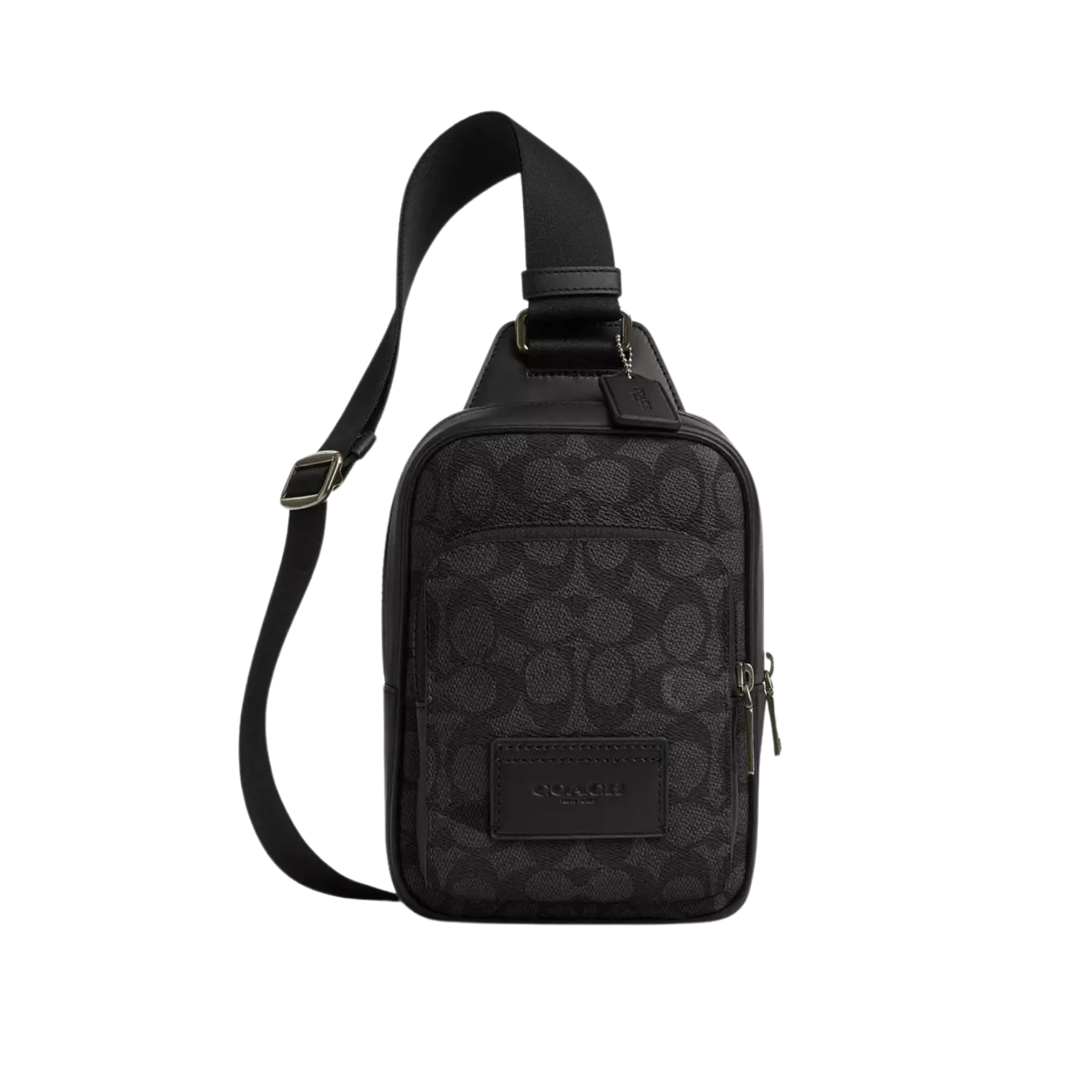 COACH Men Racer Sling Pack - Gunmetal Charcoal Black