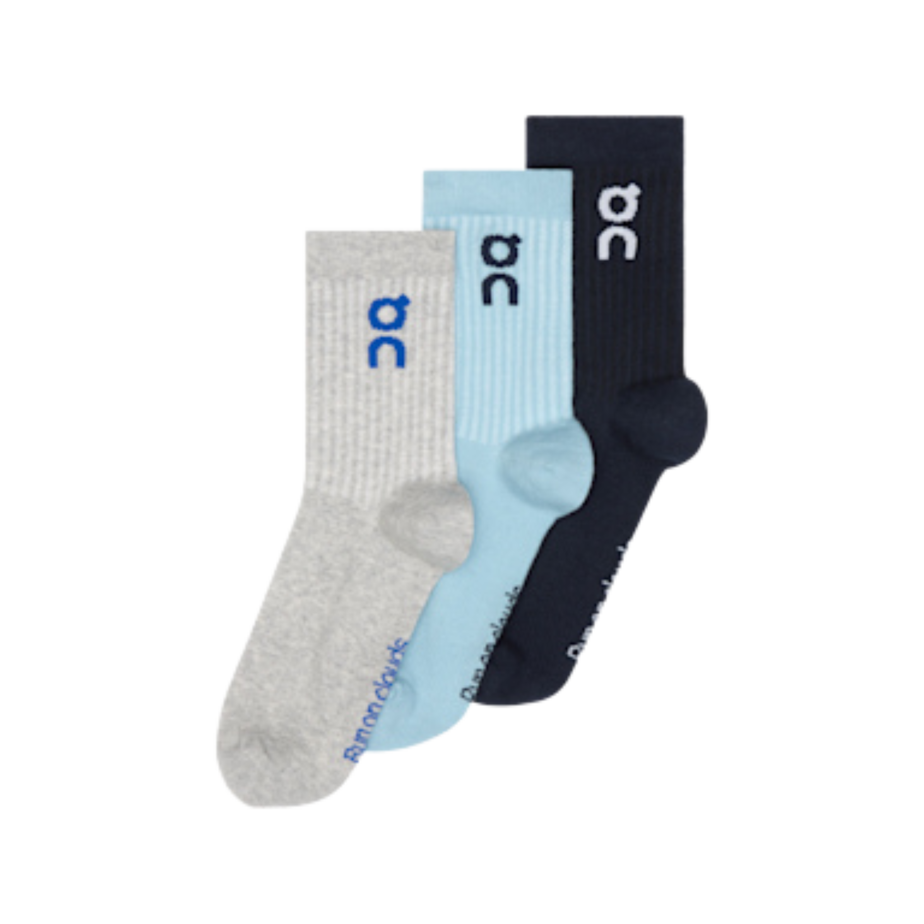 On Logo Sock High 3P - Wash Navy