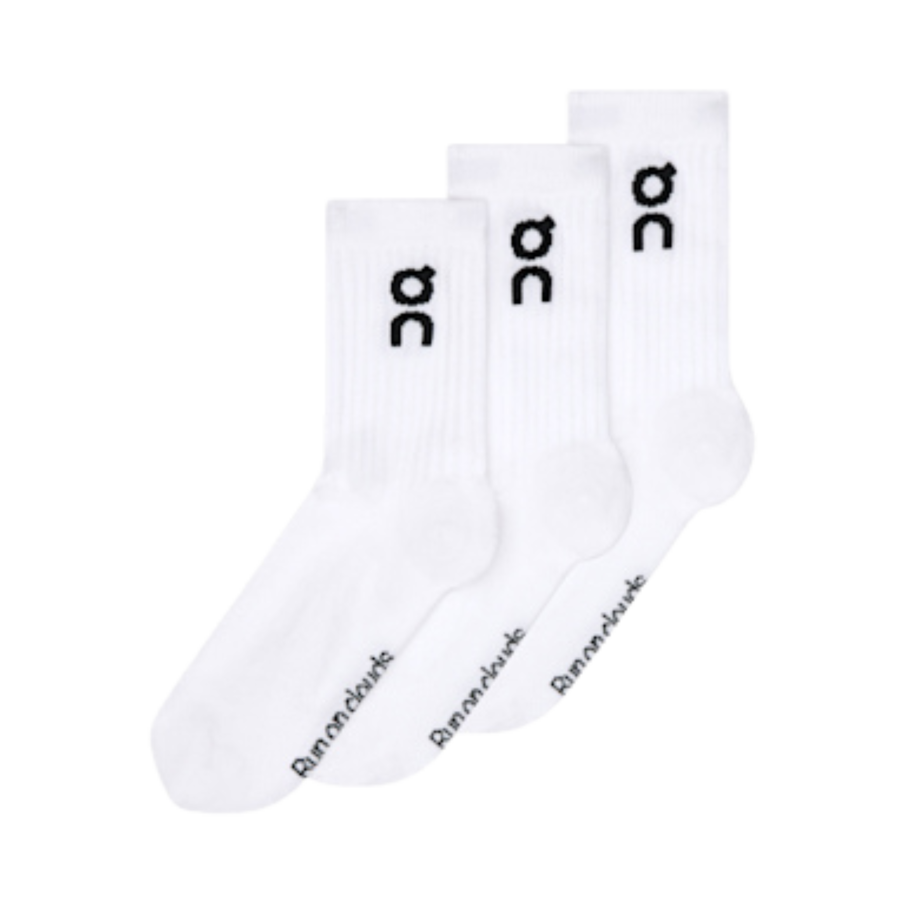 On Logo Sock High 3P - White