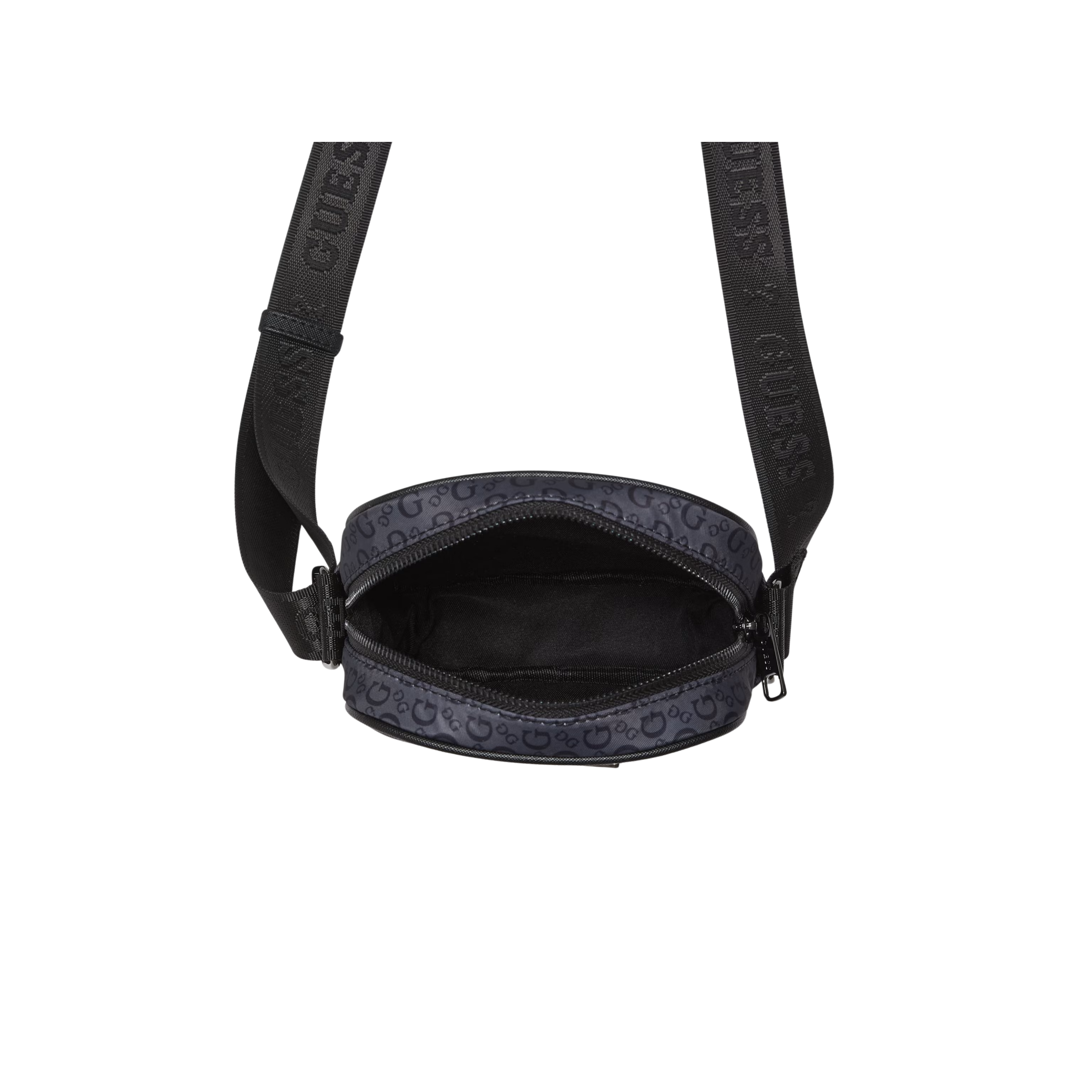 Guess Men Faux-Leather Logo Crossbody - Black