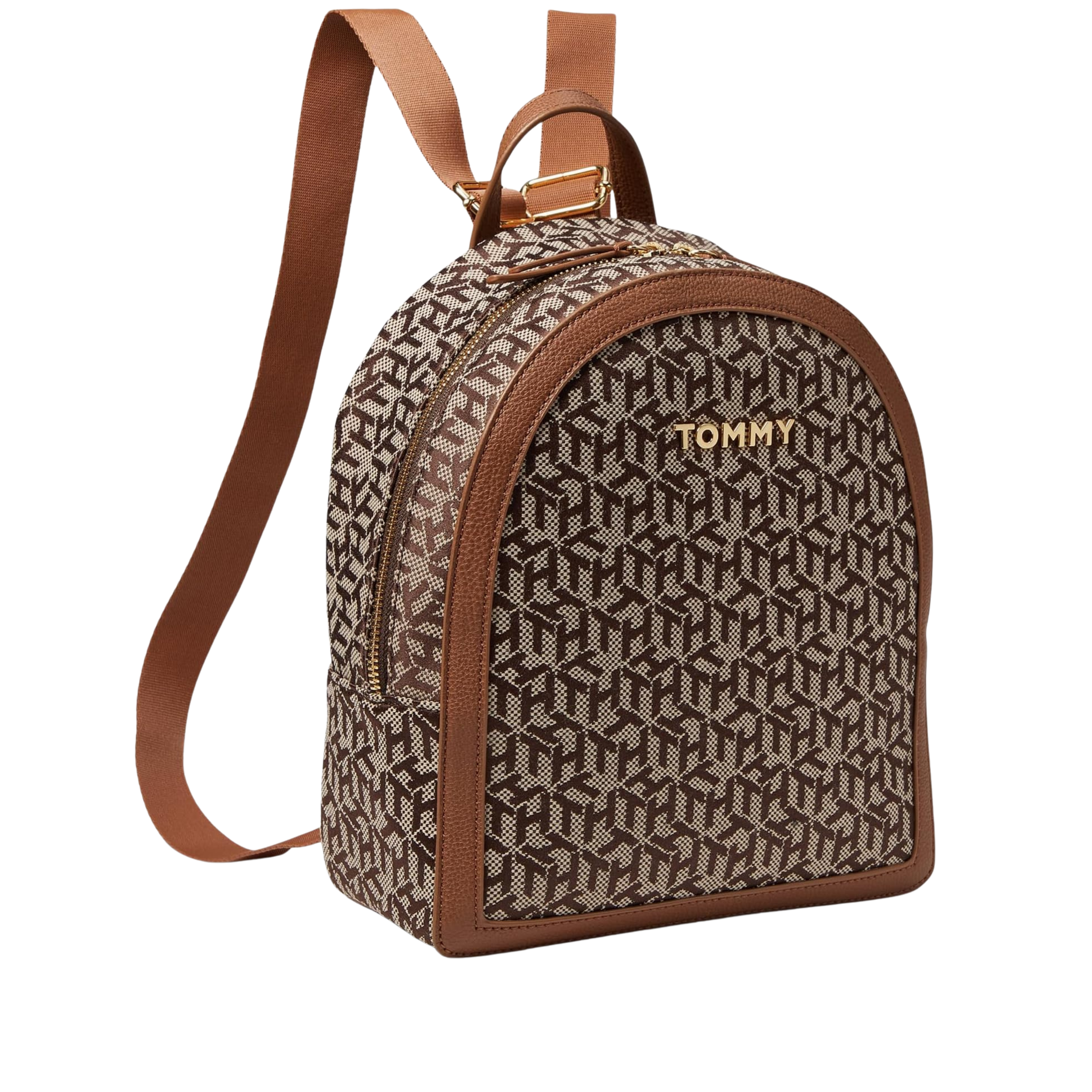 Tommy Hilfiger Women Tamara II SM Dome Backpack - Tan Dk Chocolate