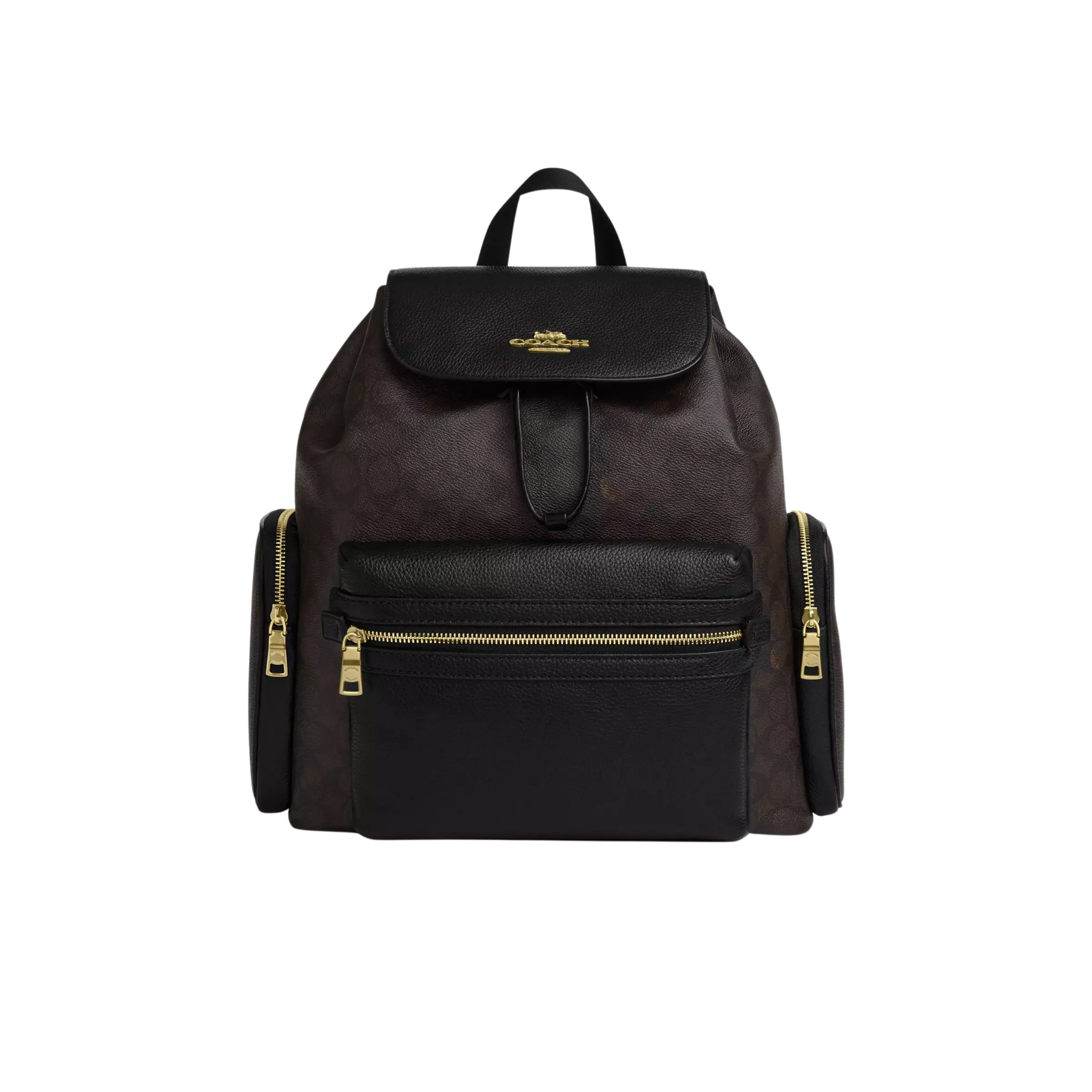 COACH Women Baby Backpack - Gold Walnut Black