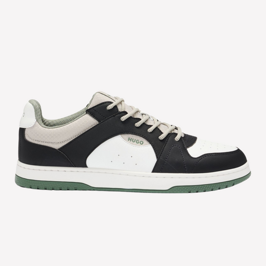 Hugo Boss Men Mixed  Ripstop Suede Trainers - Light Green