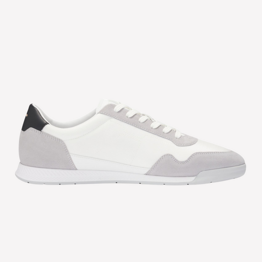 Hugo Boss Men Mixed Material Trainers - White