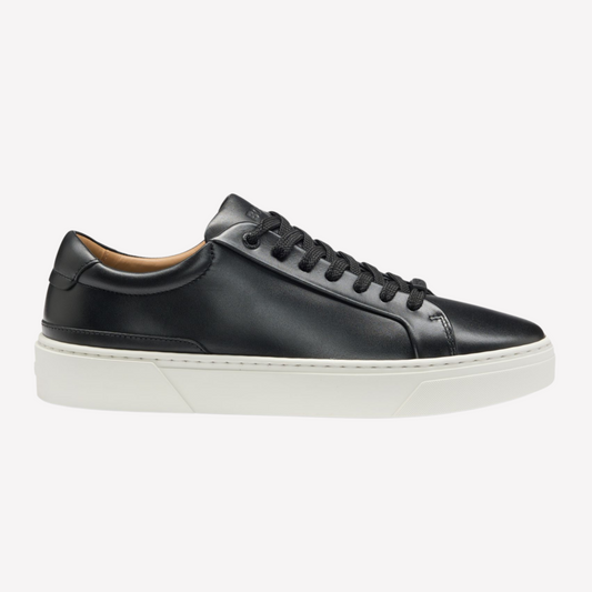 Hugo Boss Men Gary Leather Low-Top Trainers - Black