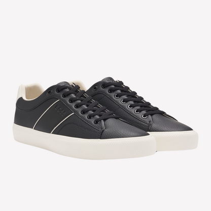 Hugo Boss Men Faux Leather Trainers - Black