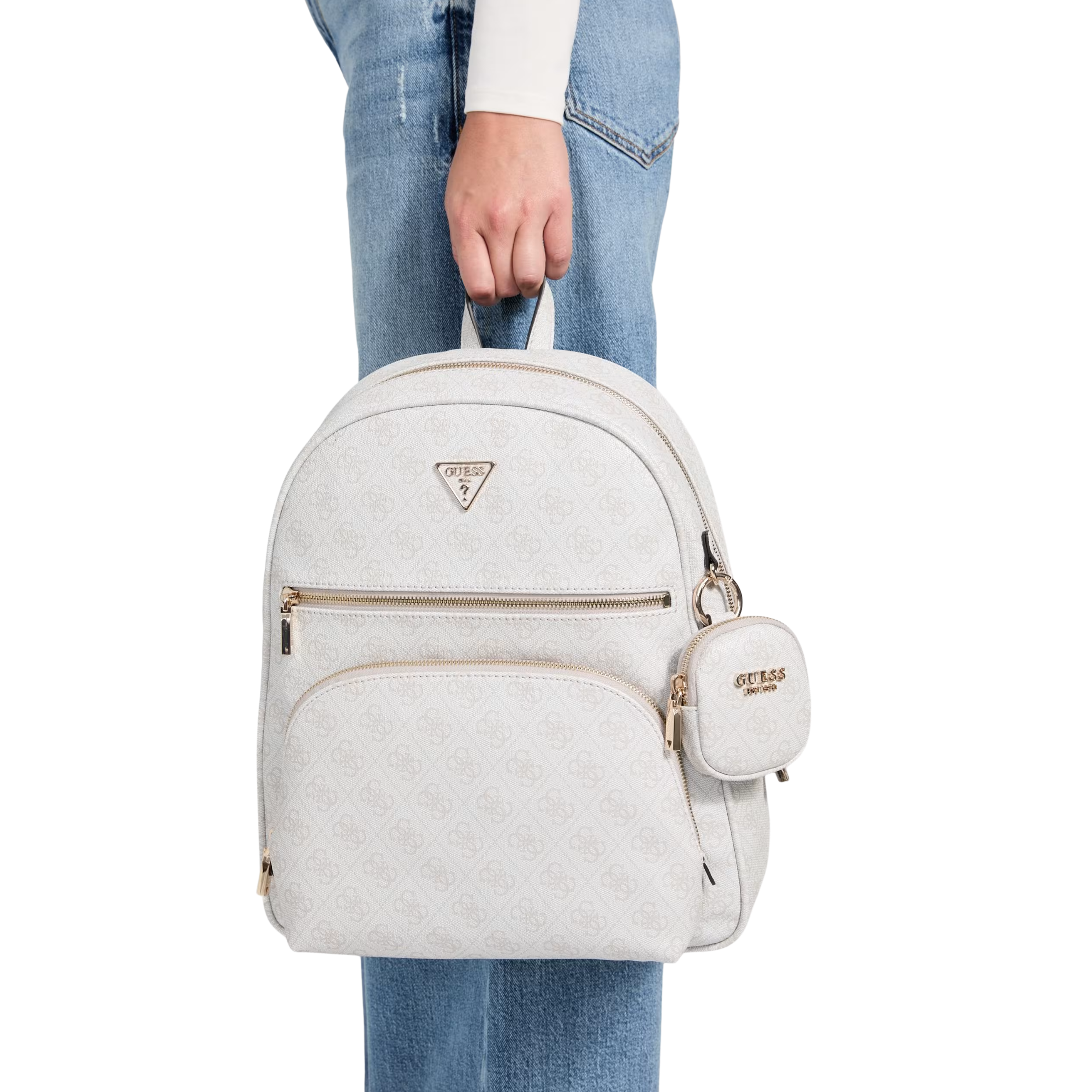Guess Women Power Play II Quattro G Large Tech Backpack - Dark Oak