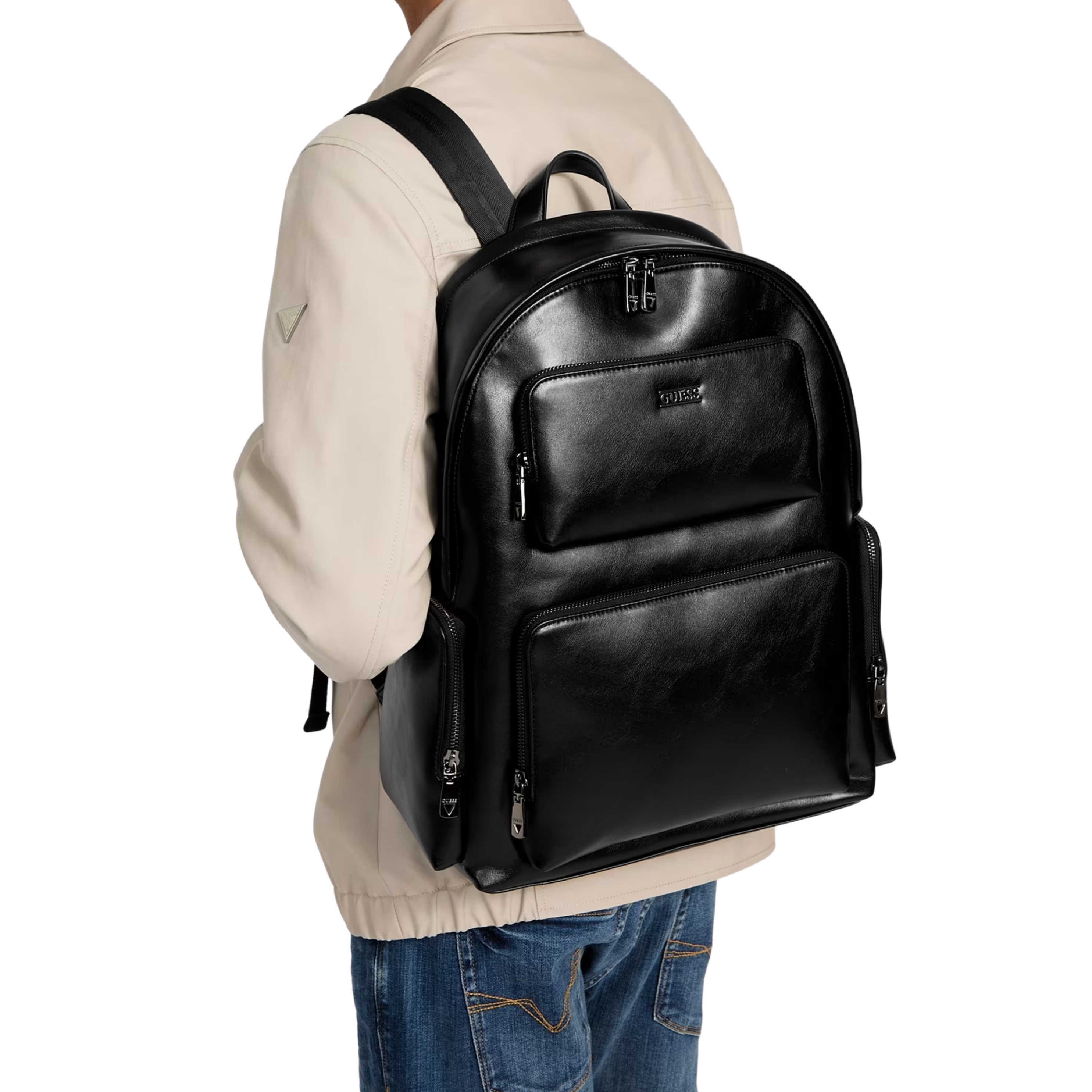 Guess Men Boston Compact Backpack - Black