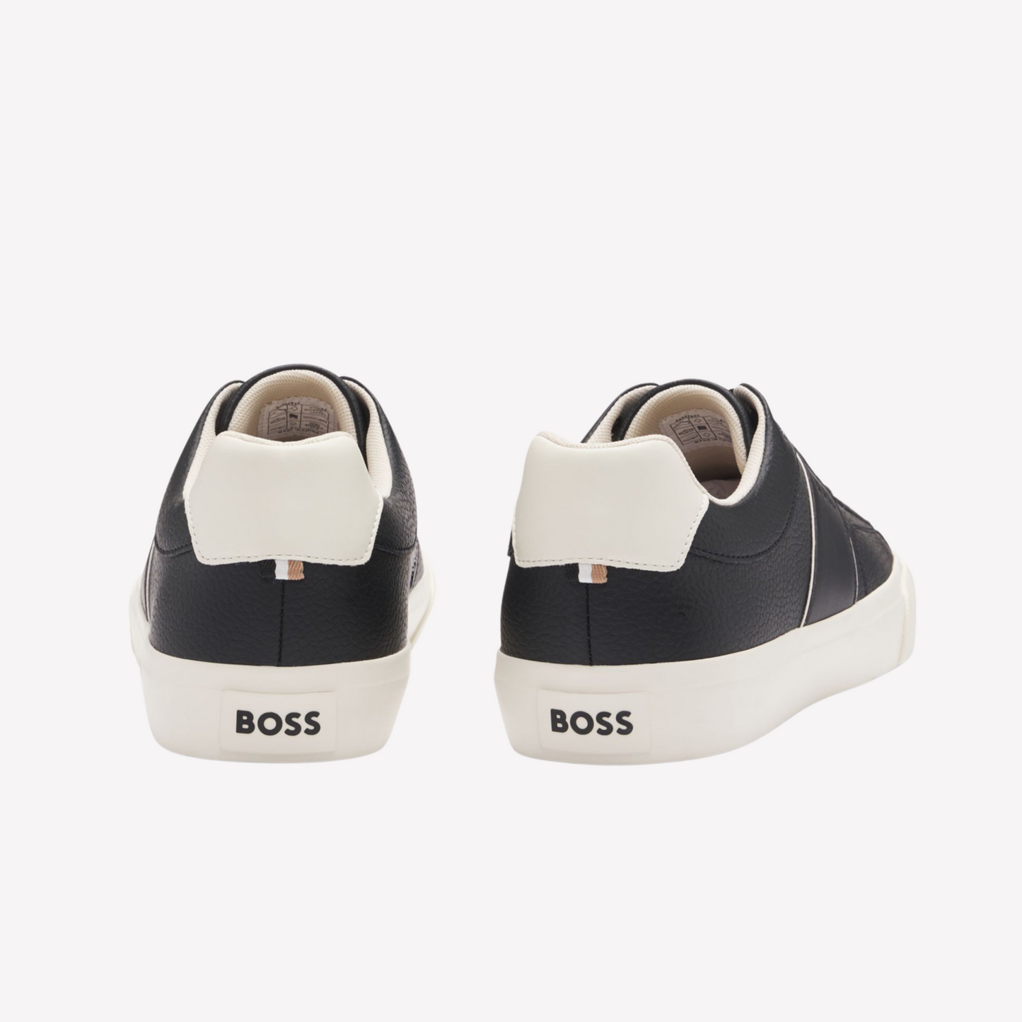 Hugo Boss Men Faux Leather Trainers - Black