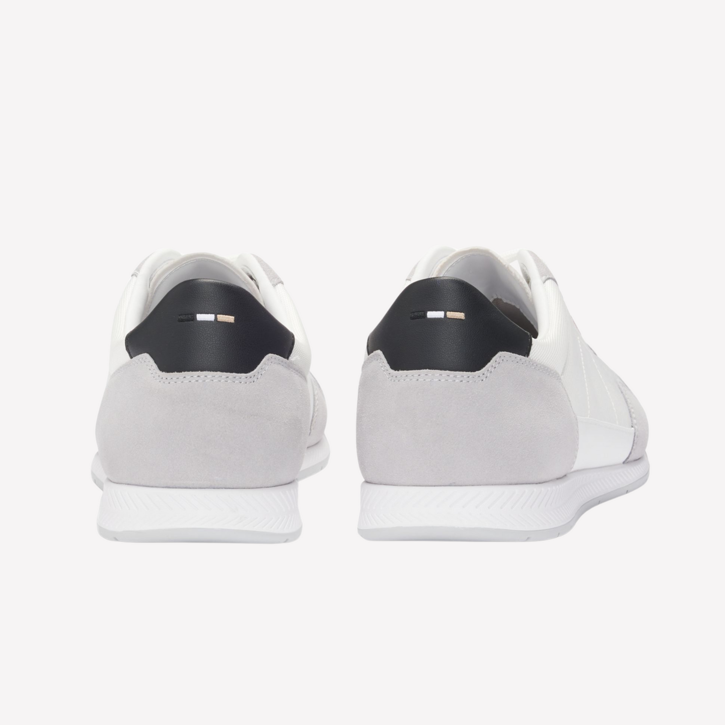 Hugo Boss Men Mixed Material Trainers - White