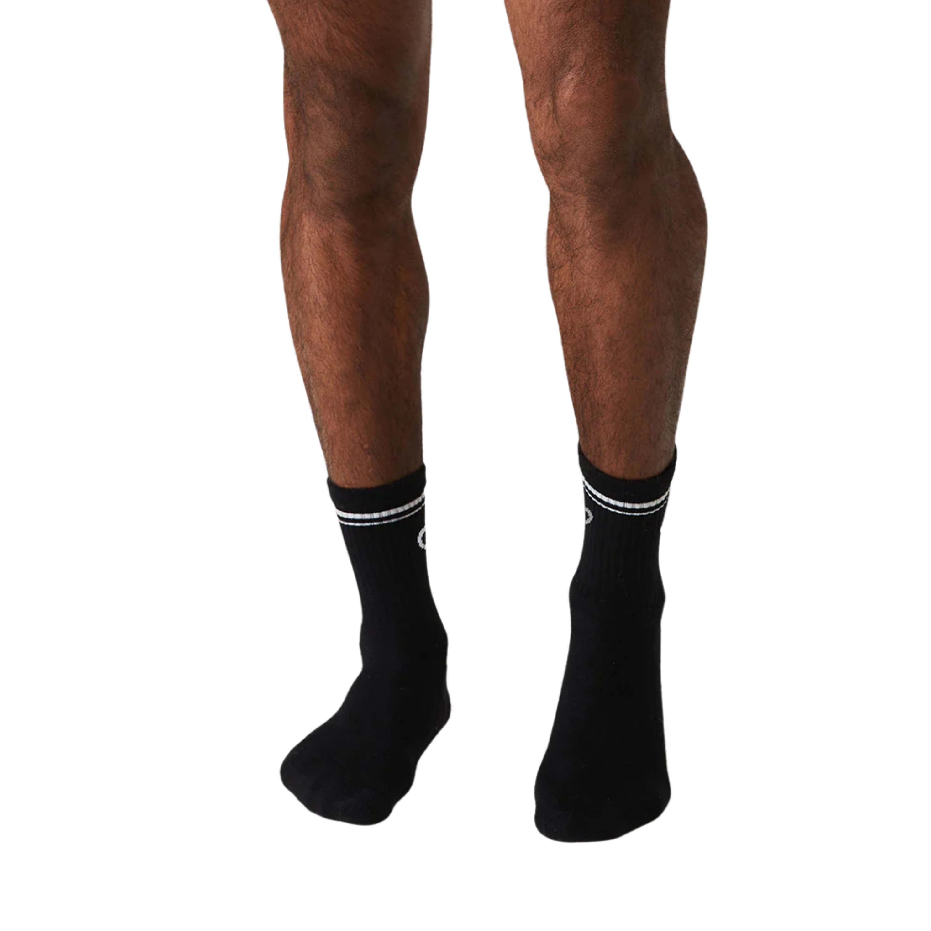 Alo Half-Crew Throwback Sock - Black White