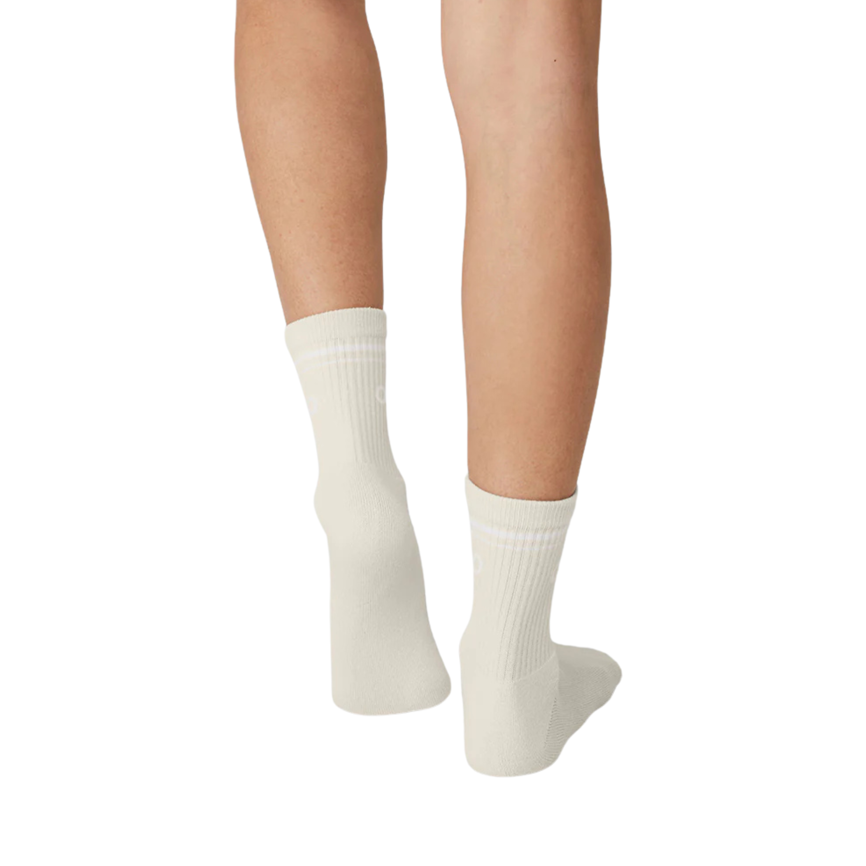Alo Half-Crew Throwback Sock - Bone White