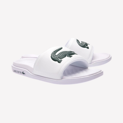 Lacoste Men Croco Dualiste Slides - White