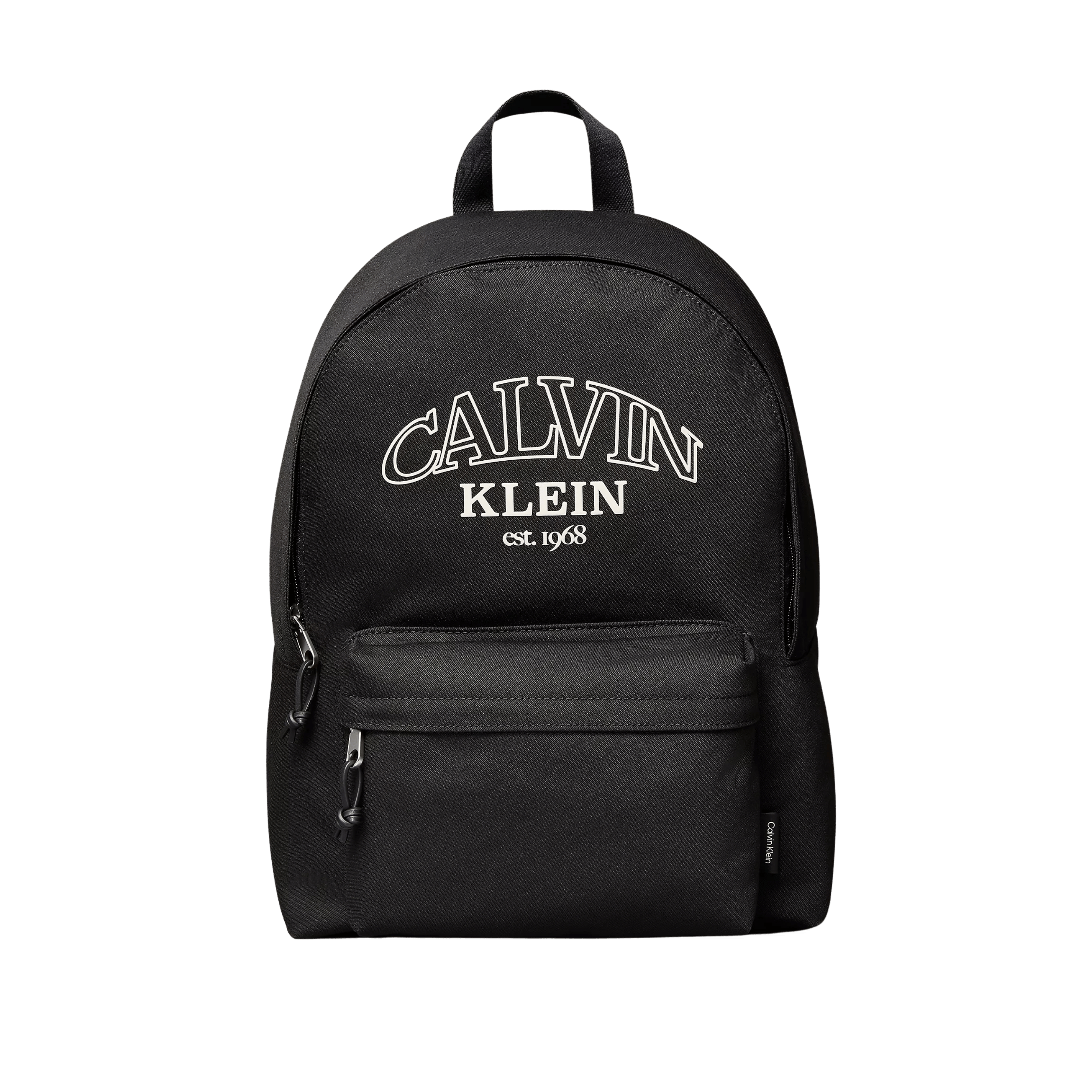 Calvin Klein Men Curved Logo Graphic Round Backpack - Black