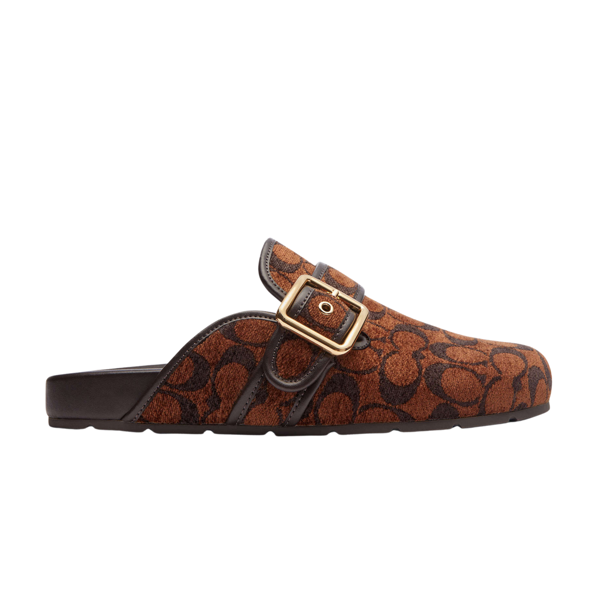 Coach Women's Archival Buckle Clog  - Chenille Truffle