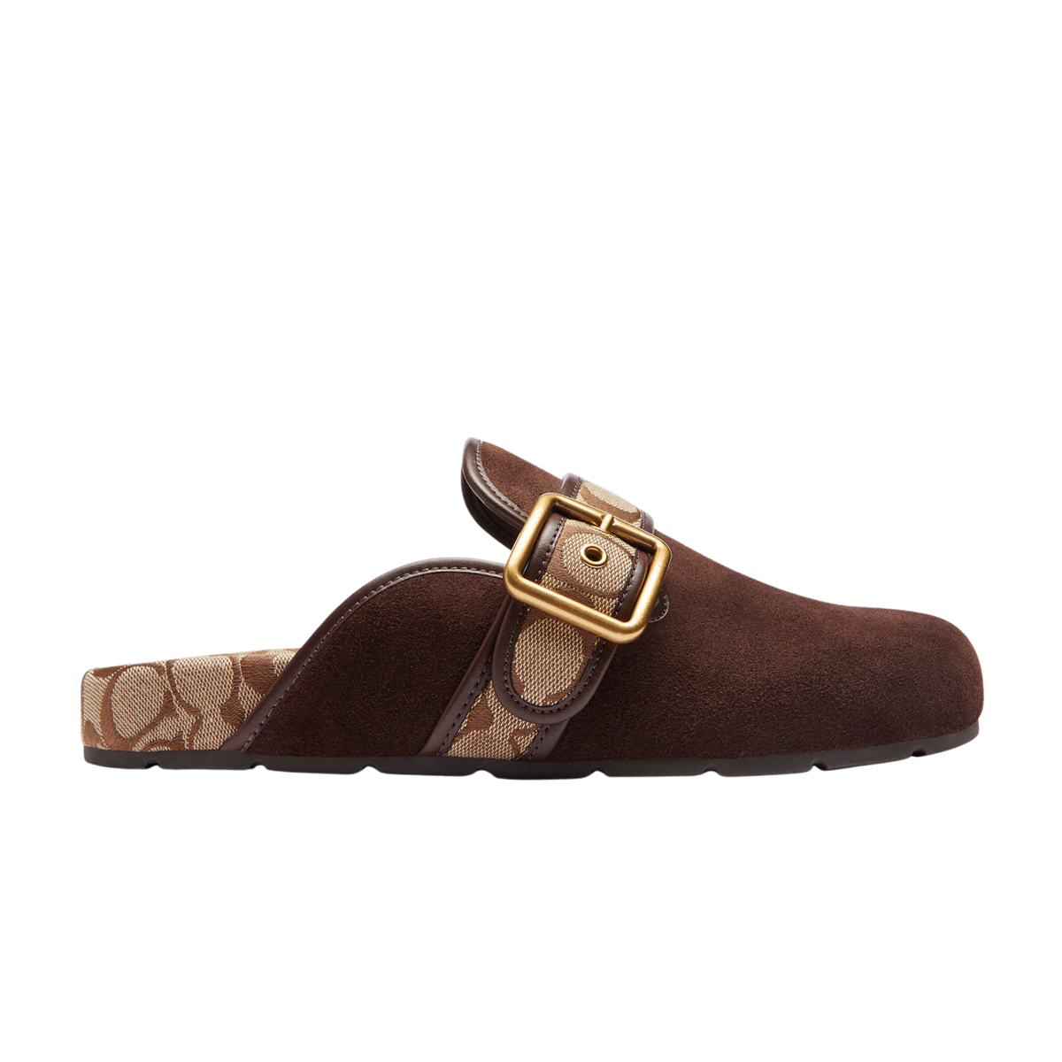 Coach Women's Archival Buckle Clog  - Chocolate Brown
