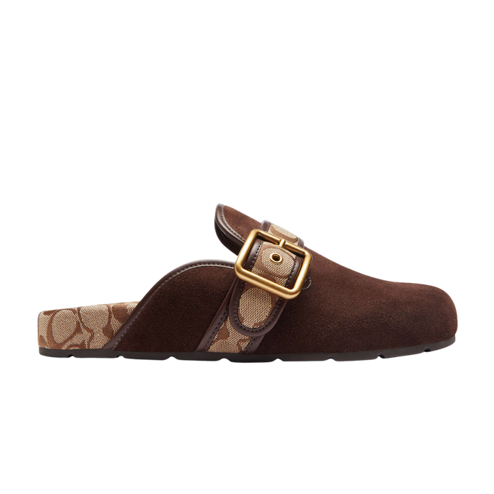 Coach Women's Archival Buckle Clog  - Chocolate Brown