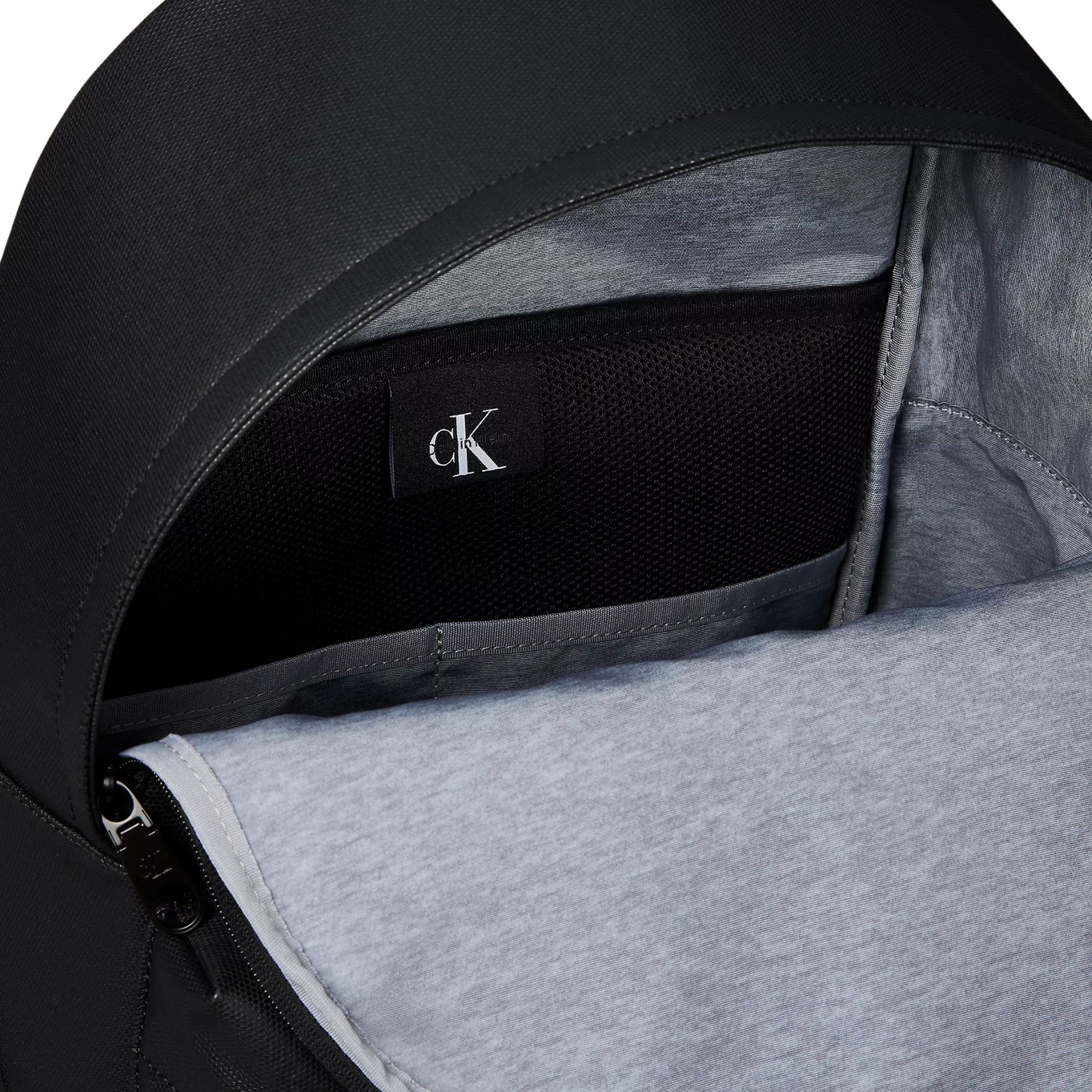 Calvin Klein Men Textured Mix Flap Backpack - Black